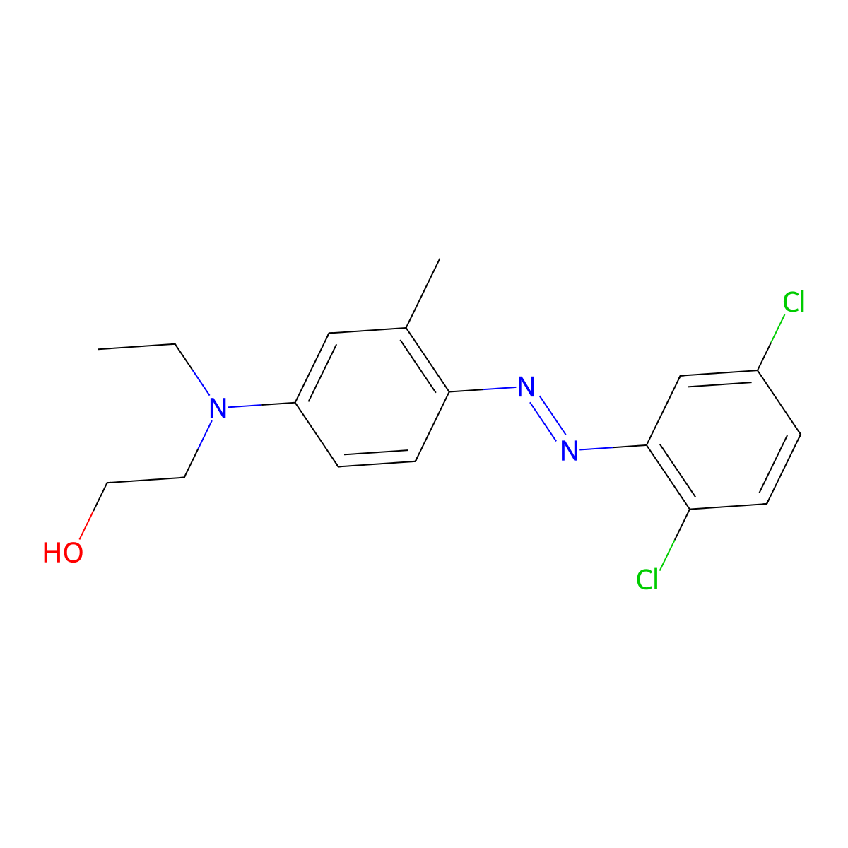 Ethanol, 2-((4-(2-(2,5-dichlorophenyl)diazenyl)-3-methylphenyl)ethylamino)- molecular structure, CAS 67674-23-1