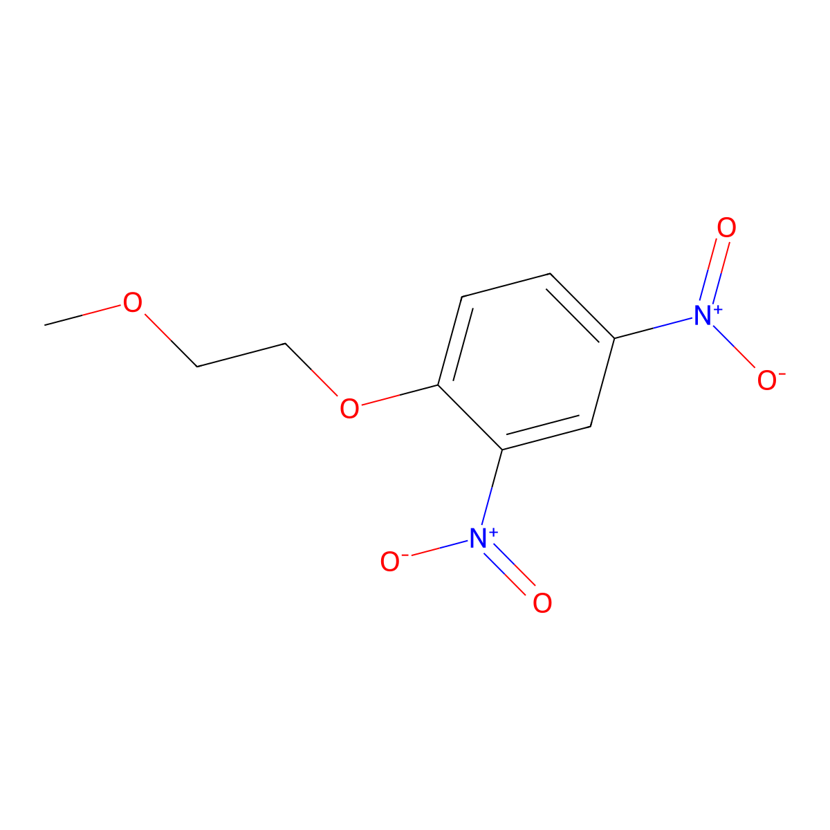 Benzene, 1-(2-methoxyethoxy)-2,4-dinitro- molecular structure, CAS 67674-33-3