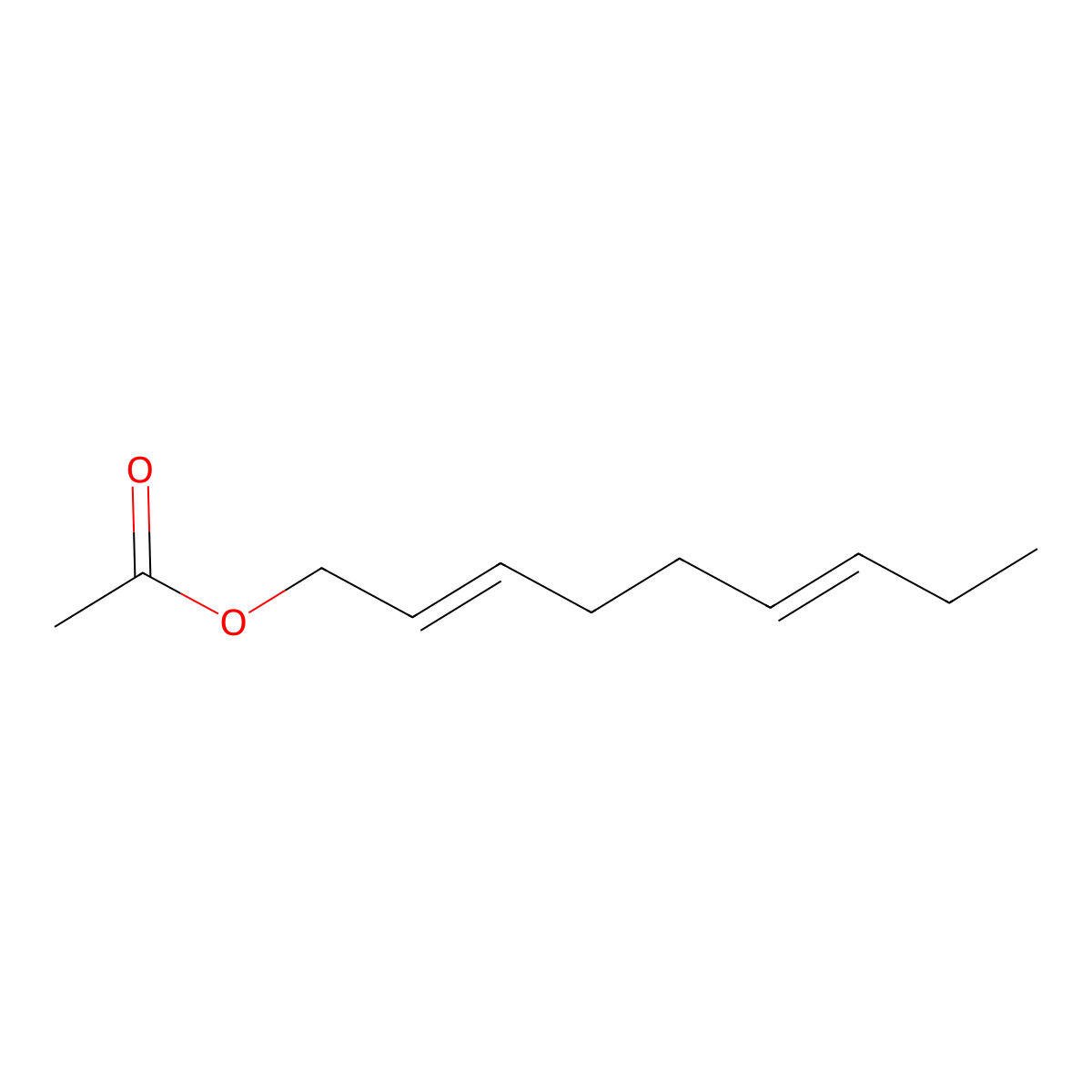 2,6-Nonadien-1-ol, acetate, (2E,6E)- molecular structure, CAS 67674-47-9