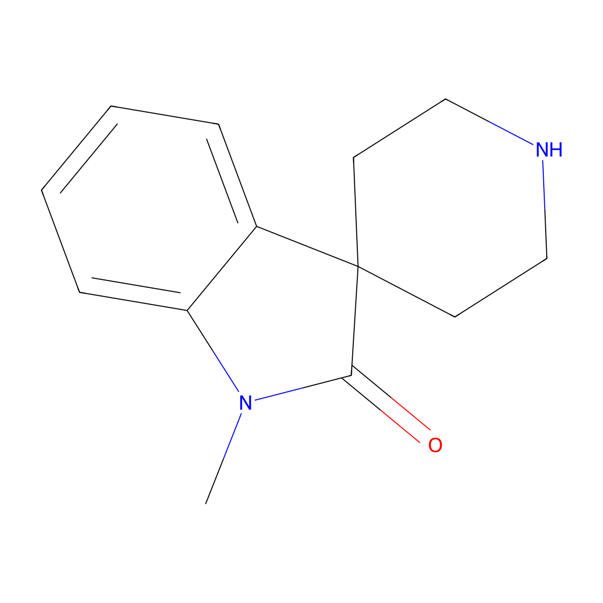 1-Methylspiro[indoline-3,4'-piperidin]-2-one molecular structure, CAS 67677-81-0