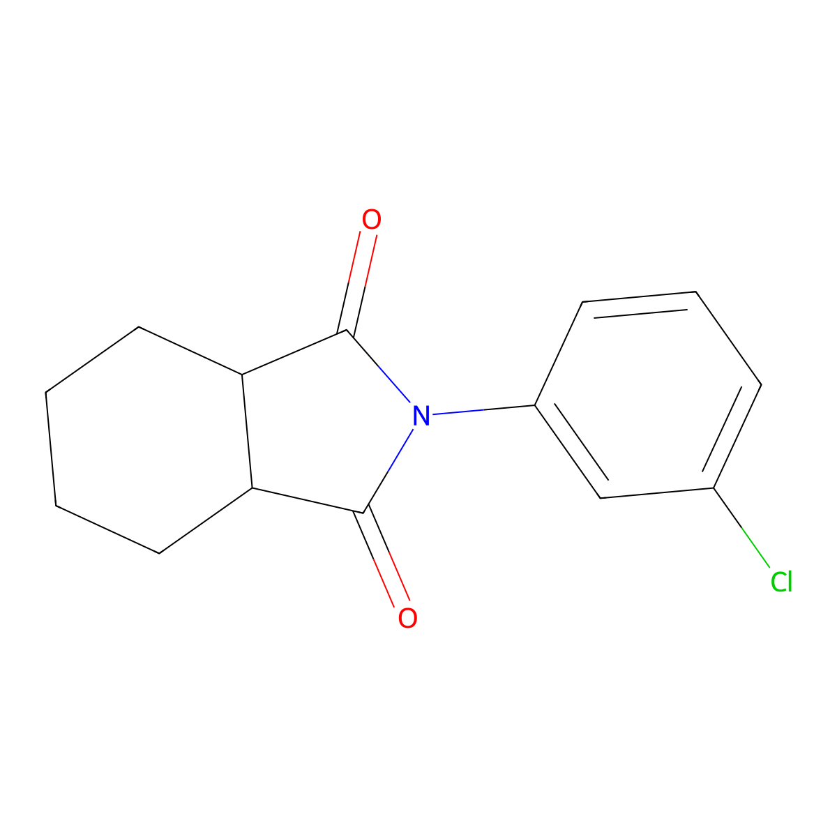 2-(3-chlorophenyl)hexahydro-1H-isoindole-1,3(2H)-dione molecular structure, CAS 67677-84-3