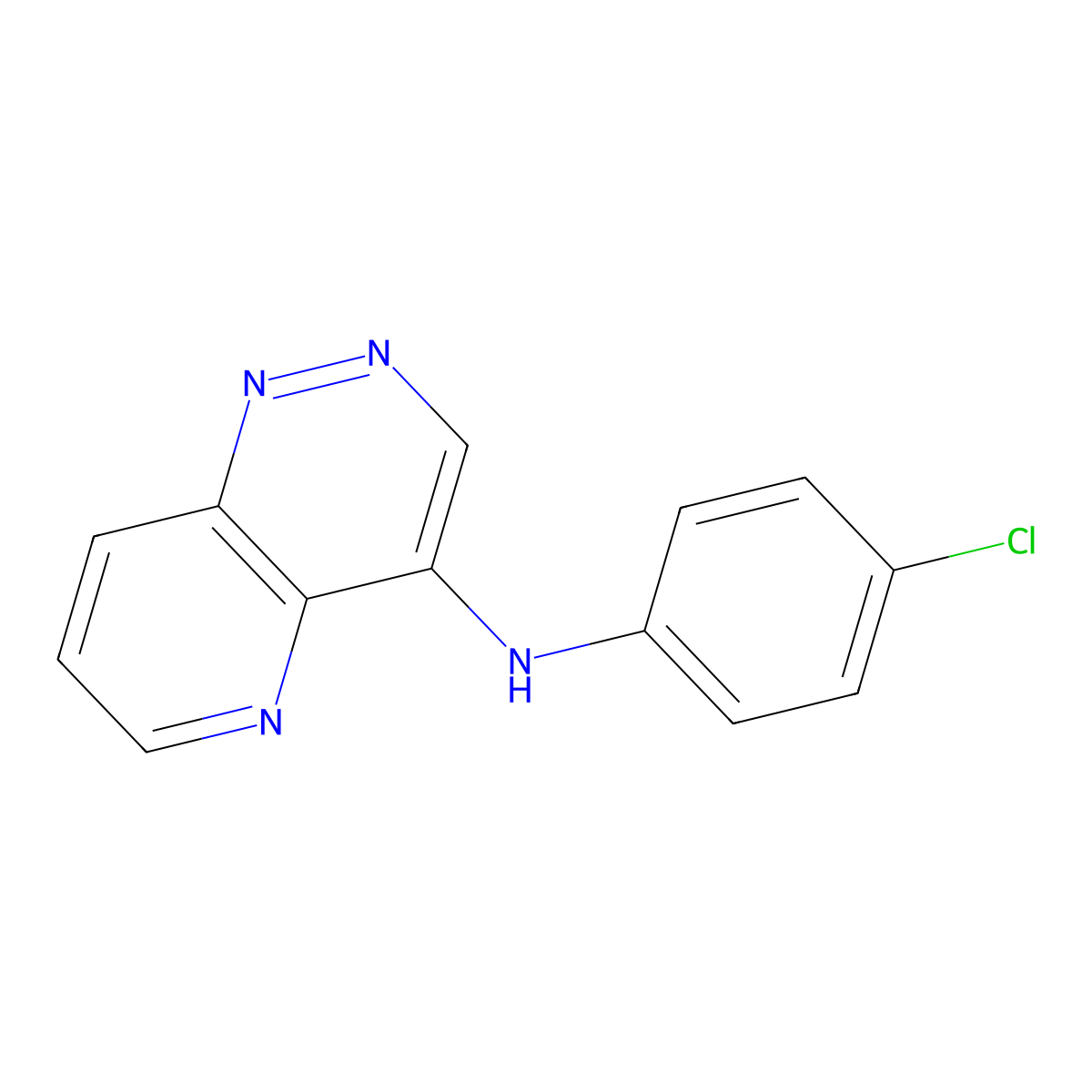 N-(4-Chlorophenyl)pyrido[3,2-c]pyridazin-4-amine molecular structure, CAS 67678-89-1