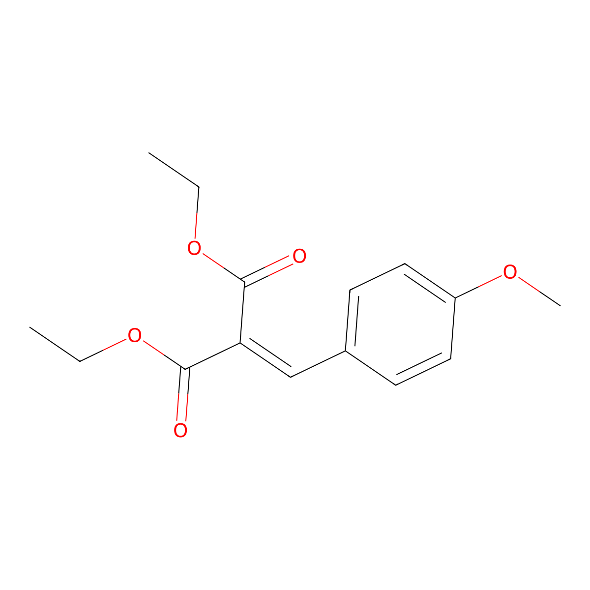 Diethyl 4-methoxybenzalmalonate molecular structure, CAS 6768-23-6