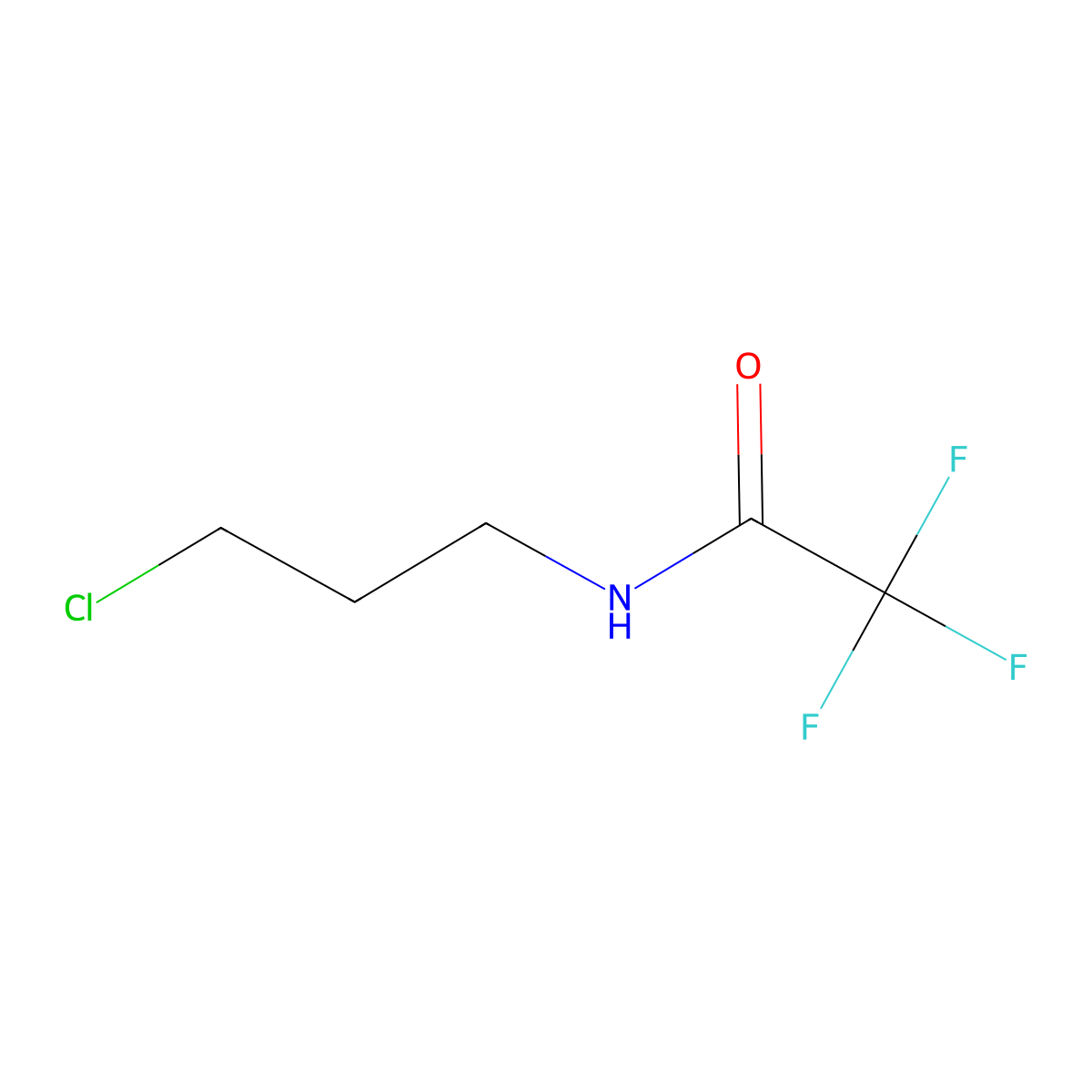 N-(3-chloropropyl)-2,2,2-trifluoroacetamide molecular structure, CAS 67680-78-8