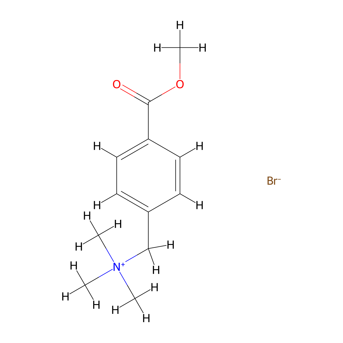[4-(Methoxycarbonyl)phenyl]-N,N,N-trimethylmethanaminium bromide molecular structure, CAS 67688-75-9