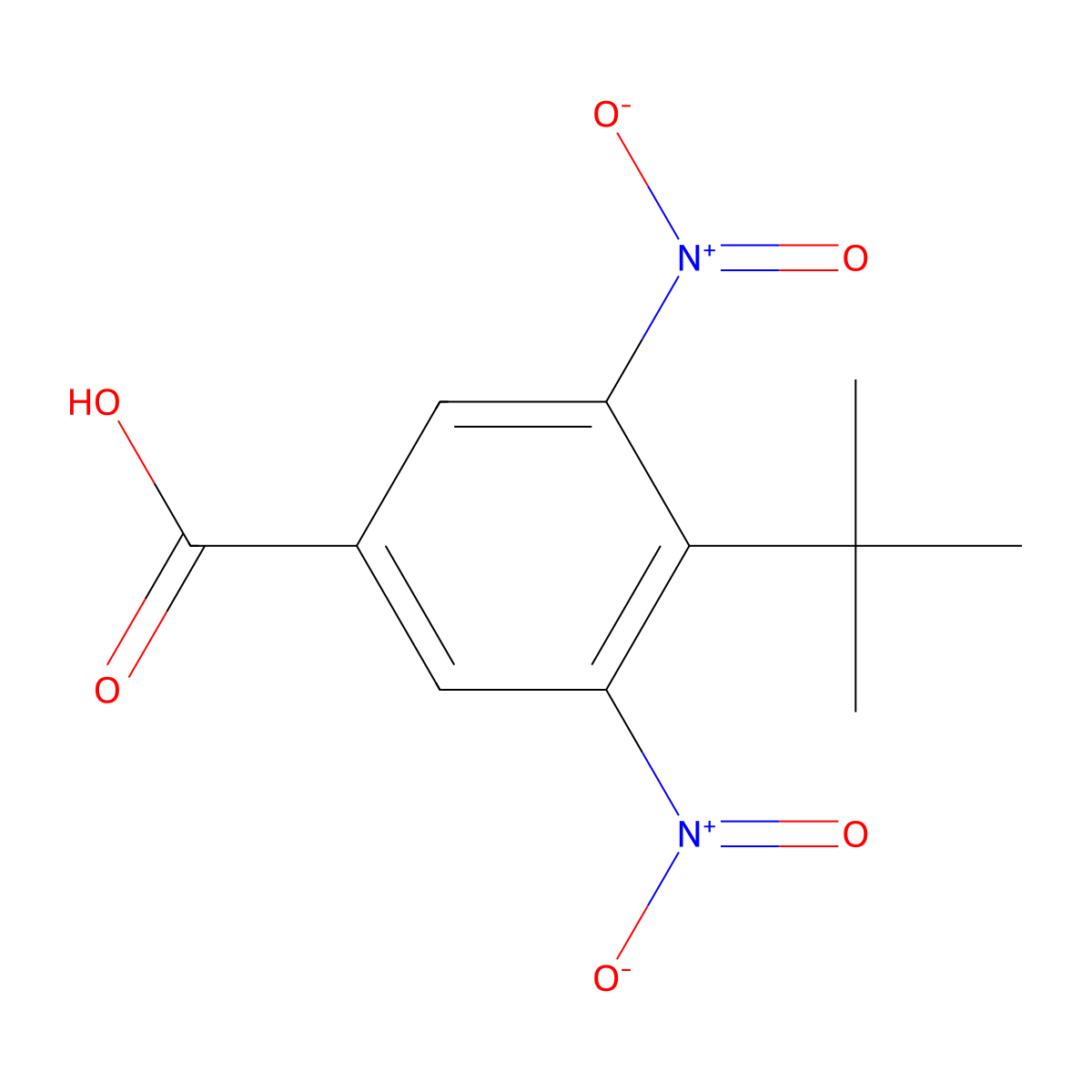 4-Tert-butyl-3,5-dinitrobenzoic acid molecular structure, CAS 67688-82-8