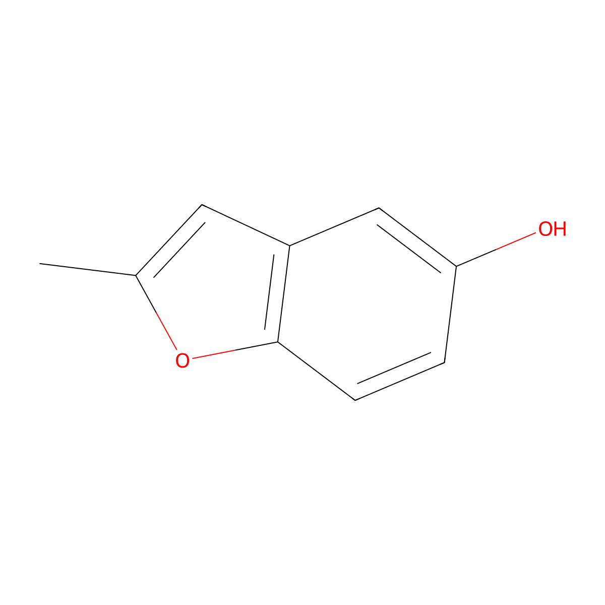 2-Methyl-1-benzofuran-5-ol molecular structure, CAS 6769-56-8