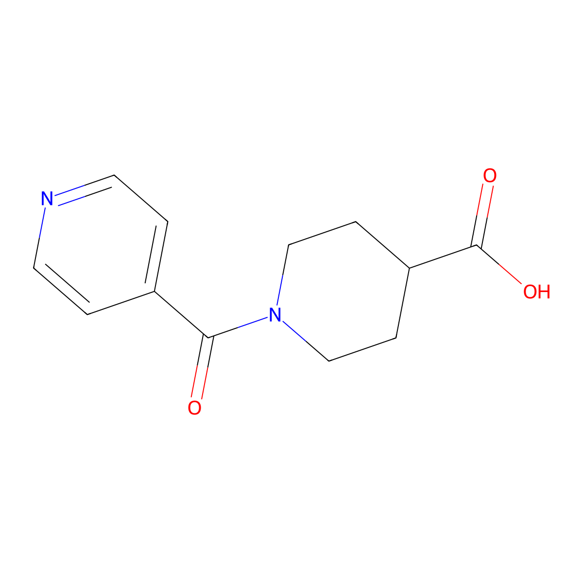 1-Isonicotinoylpiperidine-4-carboxylic acid molecular structure, CAS 67691-60-5