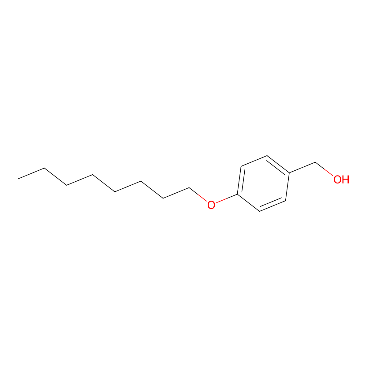 p-Octyloxybenzyl alcohol molecular structure, CAS 67698-68-4
