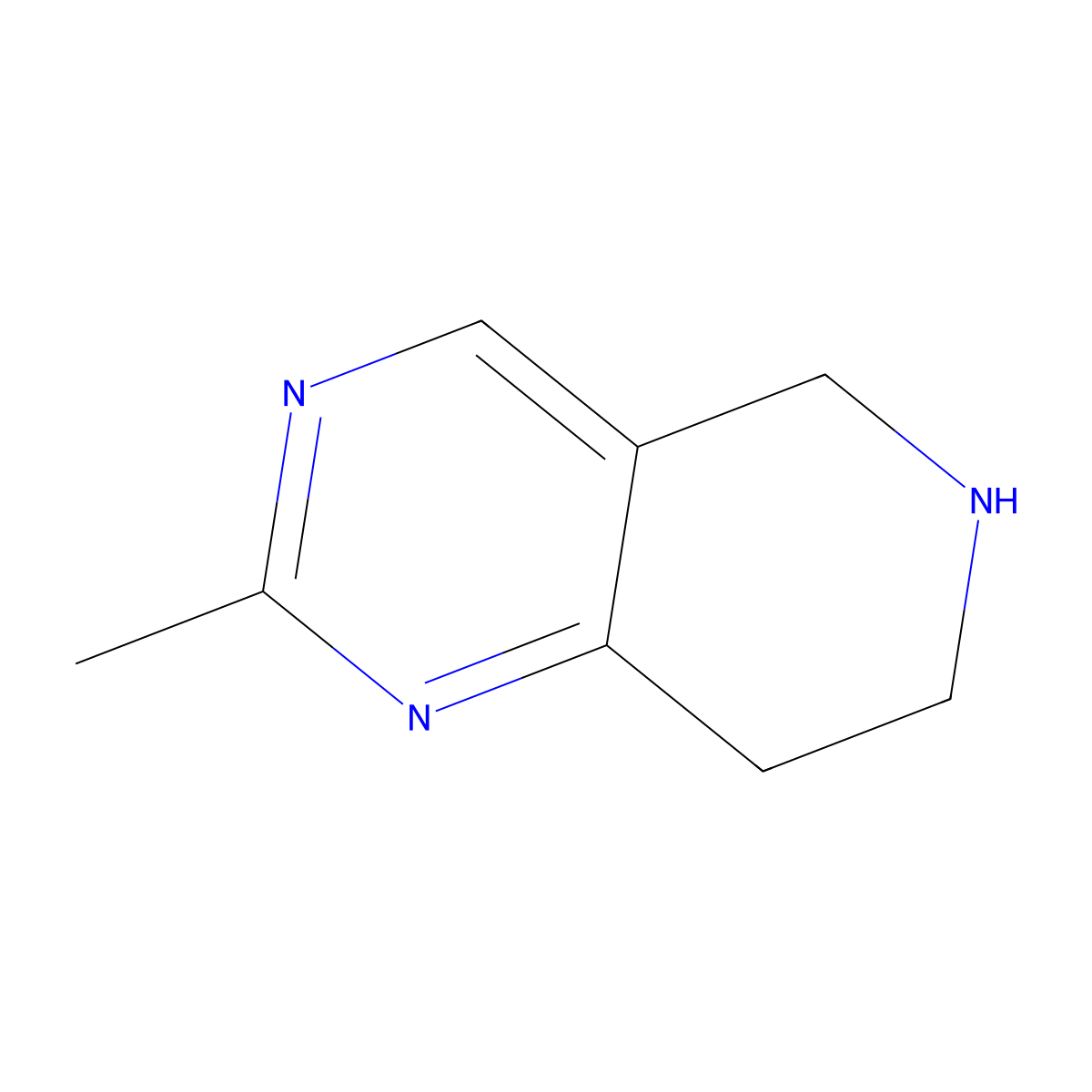 2-Methyl-5,6,7,8-tetrahydropyrido[4,3-d]pyrimidine molecular structure, CAS 676994-65-3
