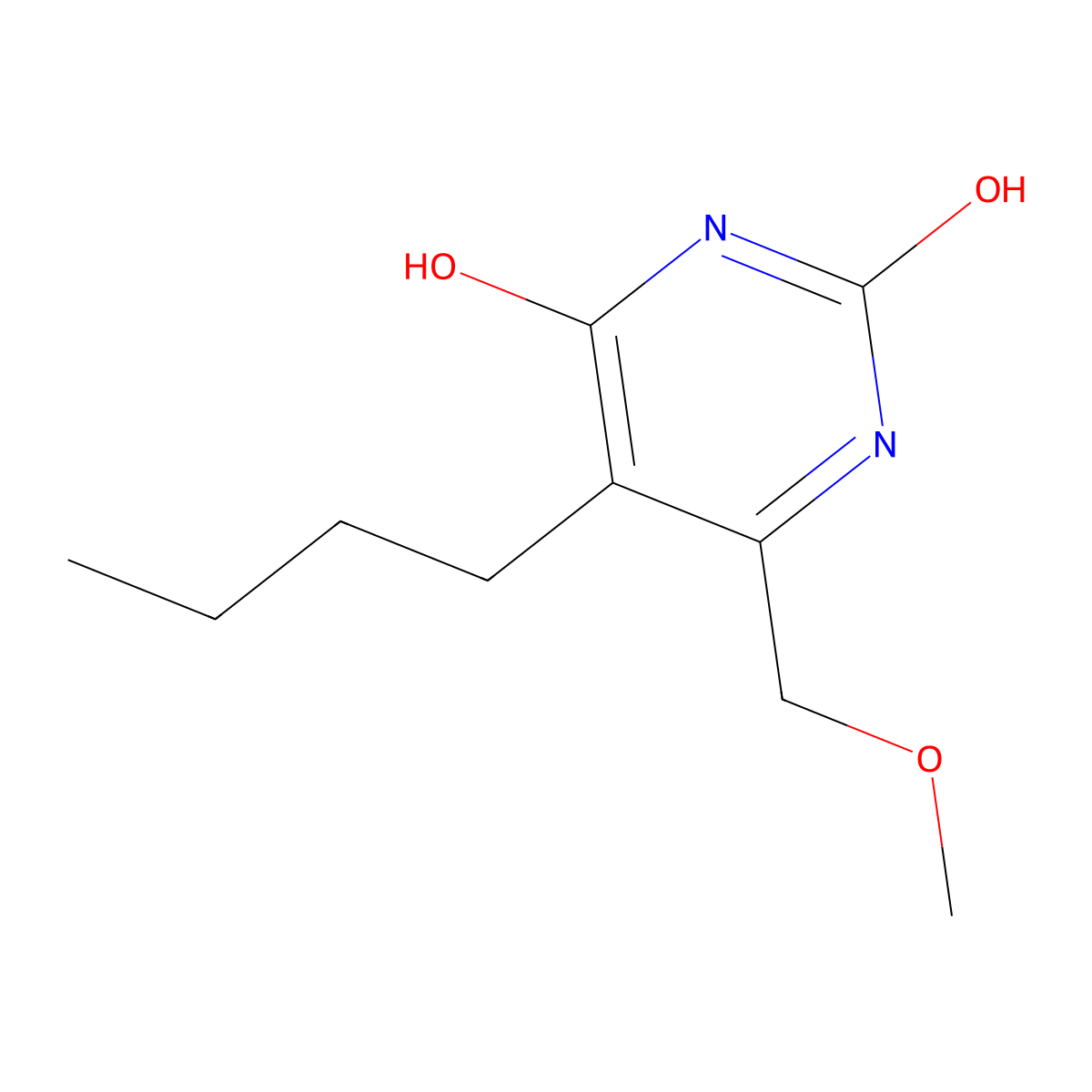 5-Butyl-6-(methoxymethyl)pyrimidine-2,4(1H,3H)-dione molecular structure, CAS 676997-67-4