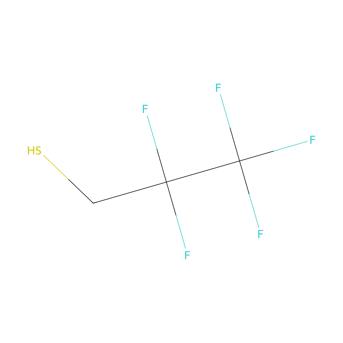 2,2,3,3,3-Pentafluoropropane-1-thiol molecular structure, CAS 677-57-6