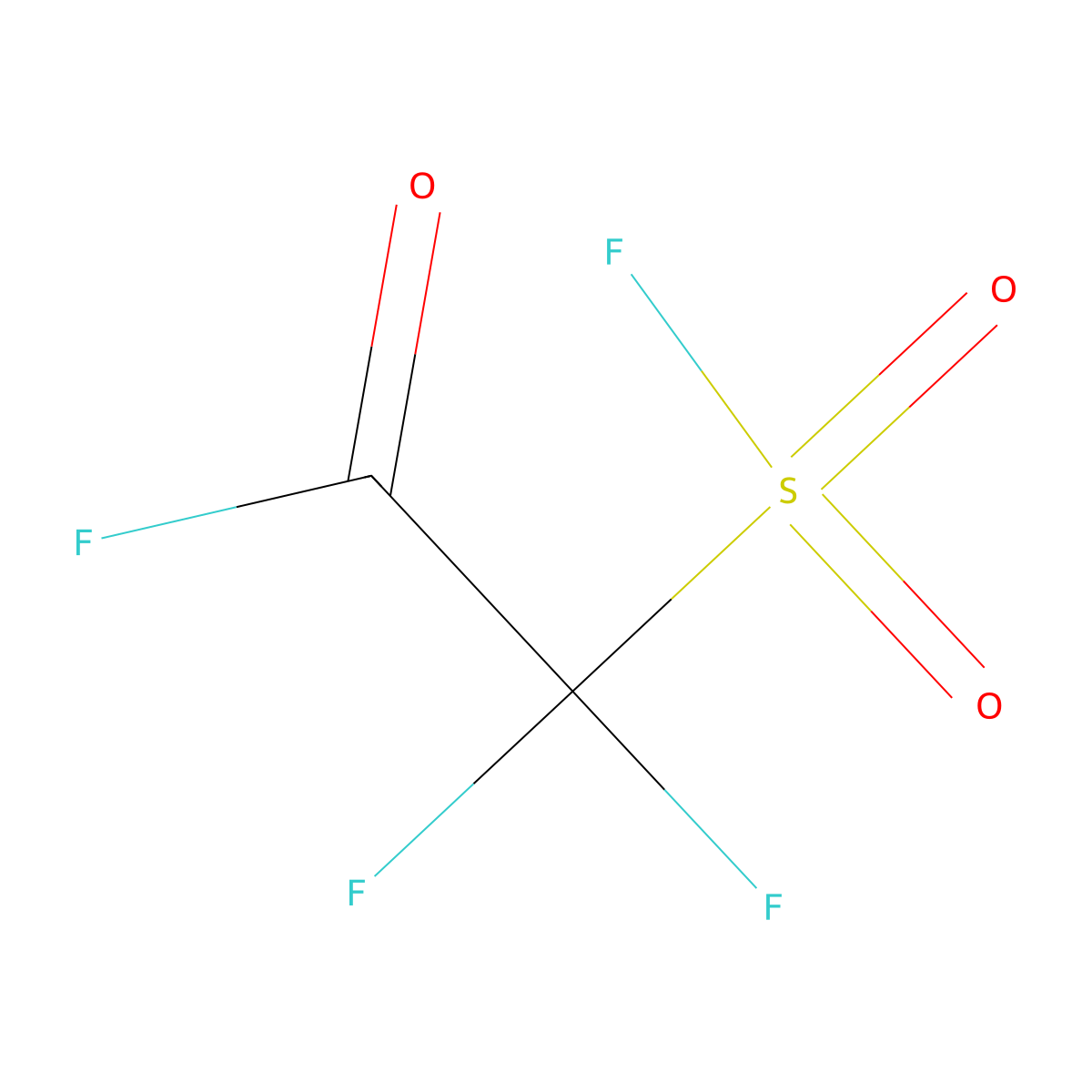 Difluoro(fluorosulphonyl)acetyl fluoride molecular structure, CAS 677-67-8