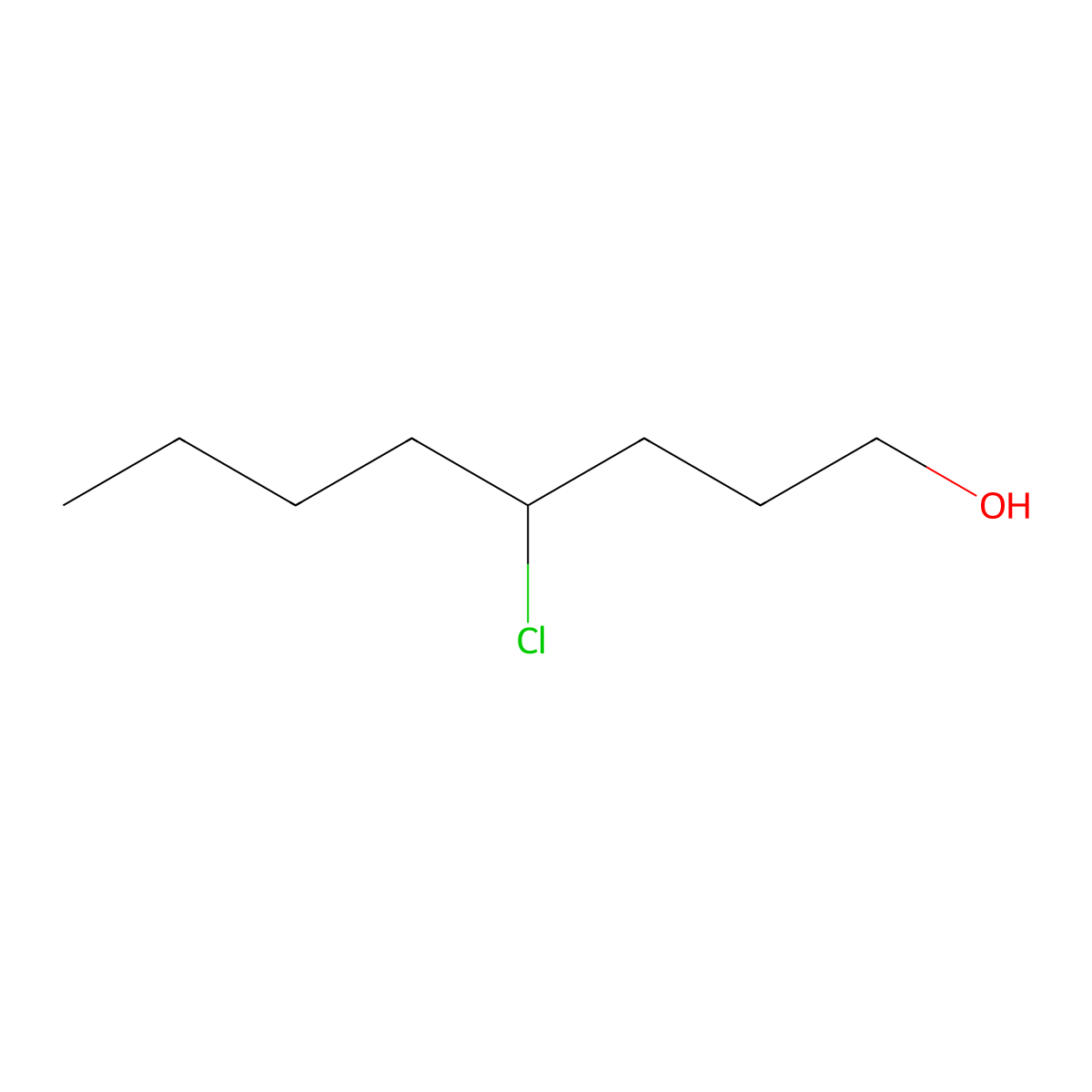 1-Octanol, 4-chloro- molecular structure, CAS 67700-24-7