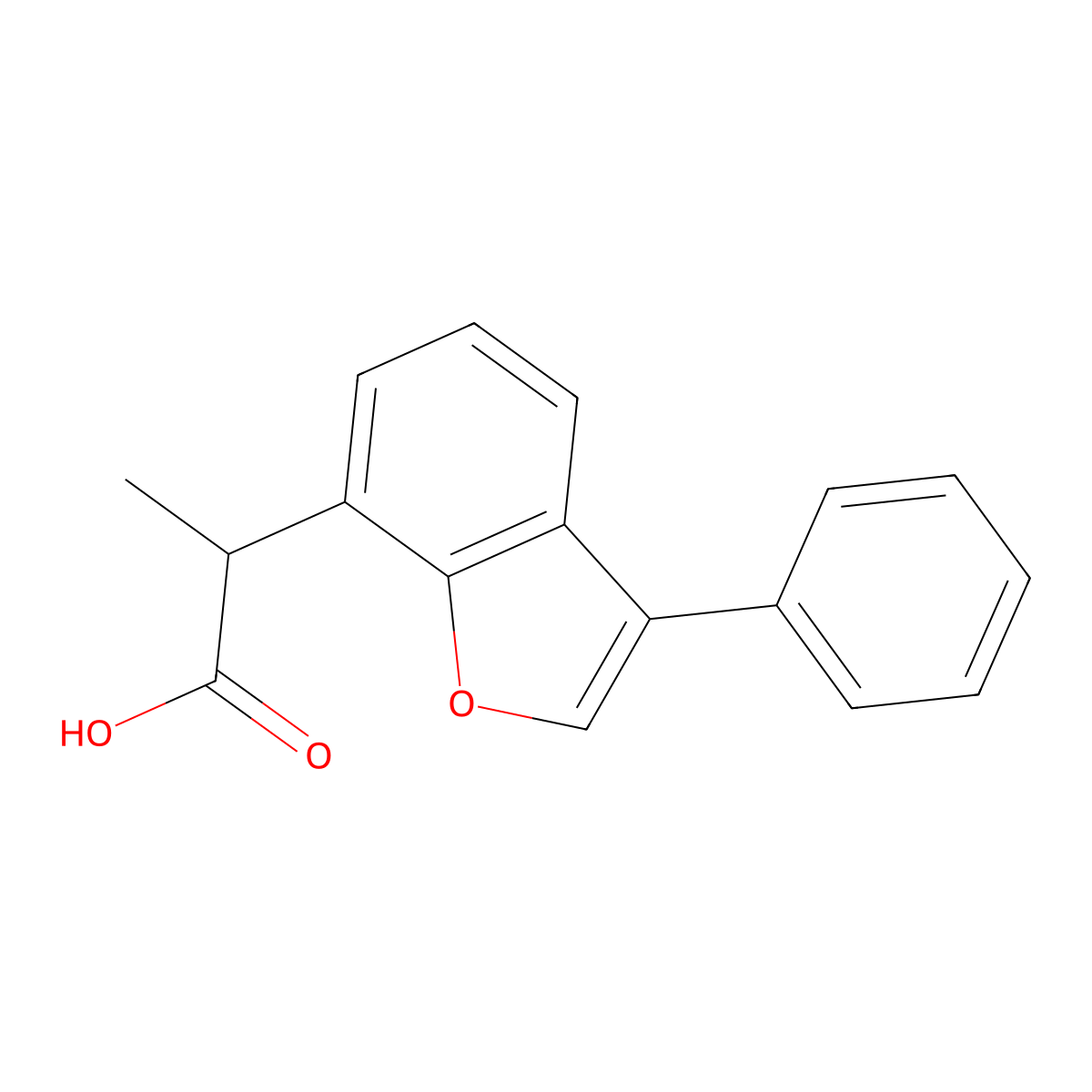 Furaprofen molecular structure, CAS 67700-30-5