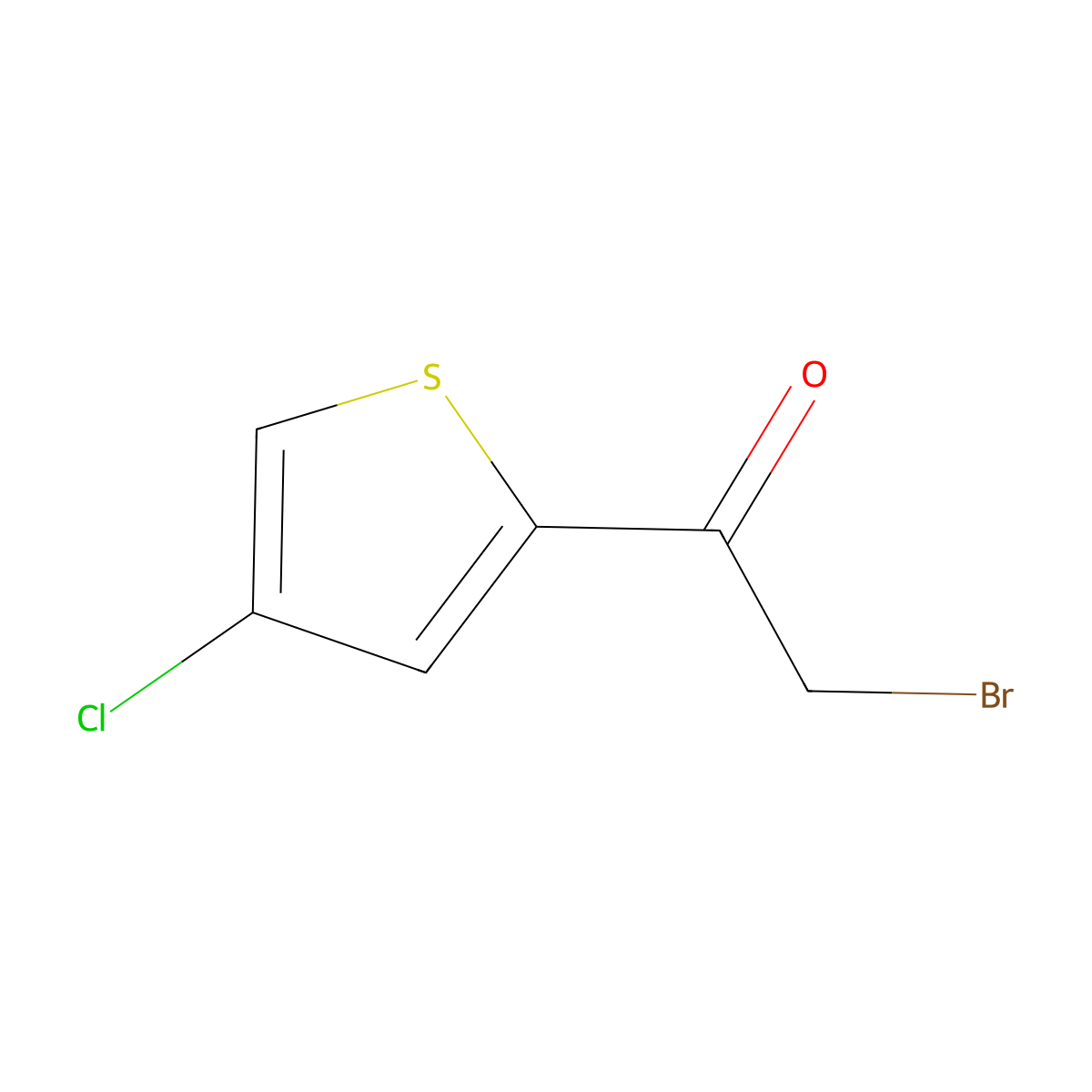 2-Bromo-1-(4-chlorothiophen-2-yl)ethanone molecular structure, CAS 677007-73-7