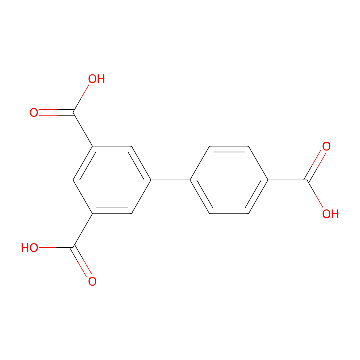 [1,1'-Biphenyl]-3,4',5-tricarboxylic Acid molecular structure, CAS 677010-20-7