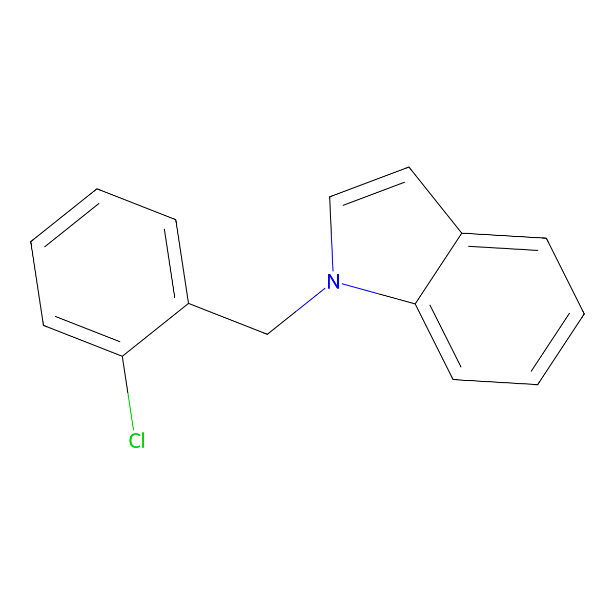 1-(2-Chlorobenzyl)-1H-indole molecular structure, CAS 677013-22-8
