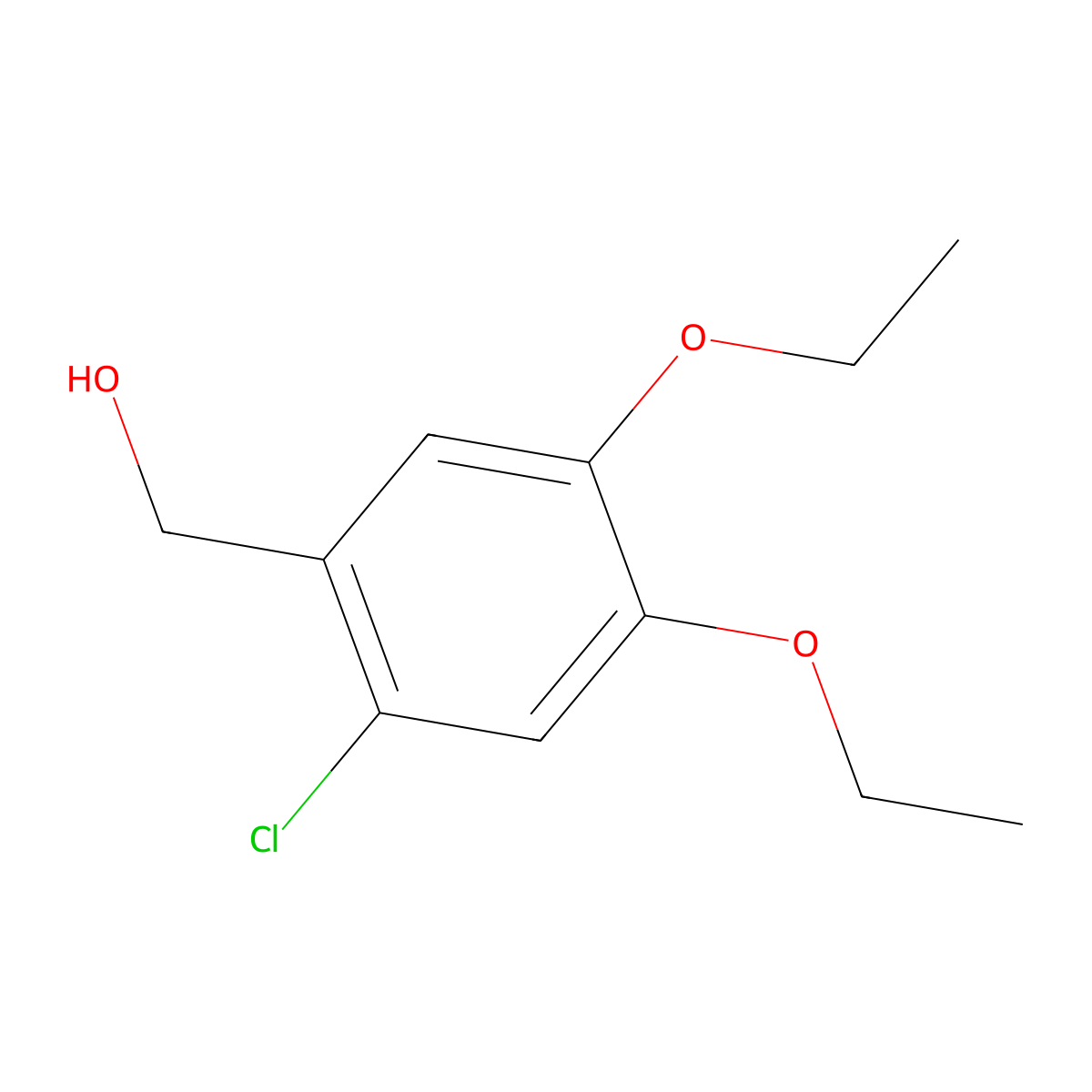 (2-Chloro-4,5-diethoxyphenyl)methanol molecular structure, CAS 677016-08-9
