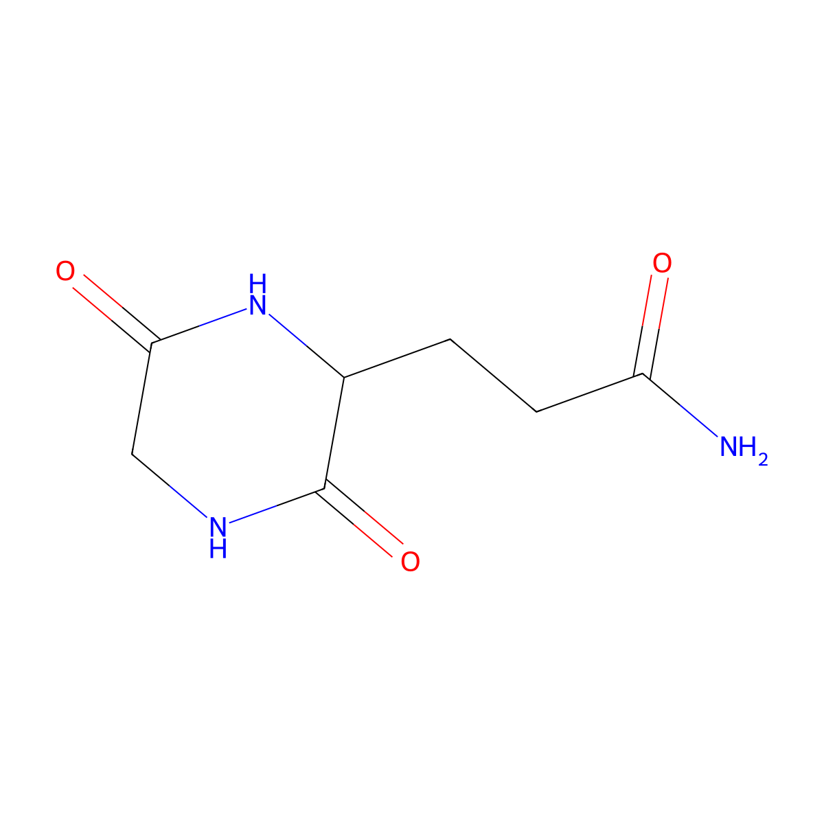 Cyclo(-Gly-Gln) molecular structure, CAS 677021-11-3