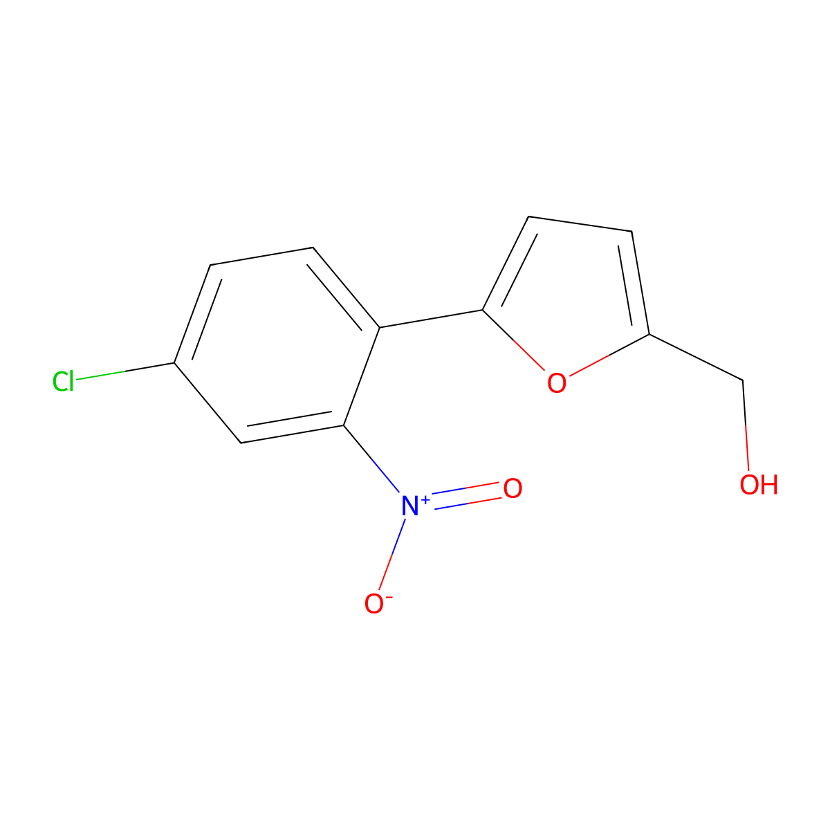 [5-(4-Chloro-2-nitrophenyl)furan-2-yl]methanol molecular structure, CAS 677025-05-7
