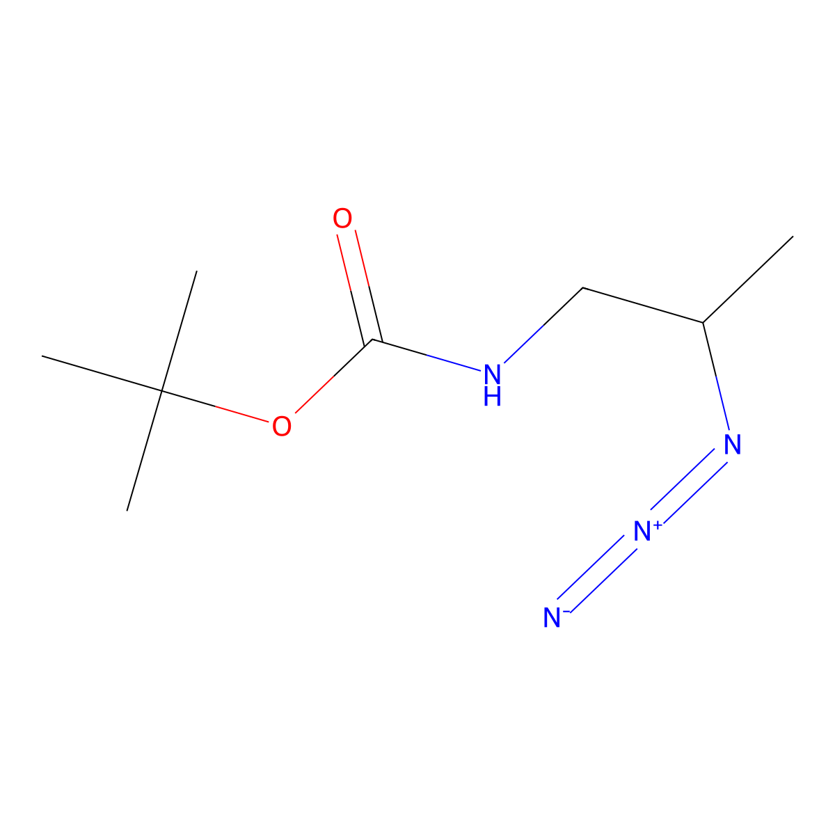 tert-butyl N-[(2S)-2-azidopropyl]carbamate molecular structure, CAS 677028-27-2