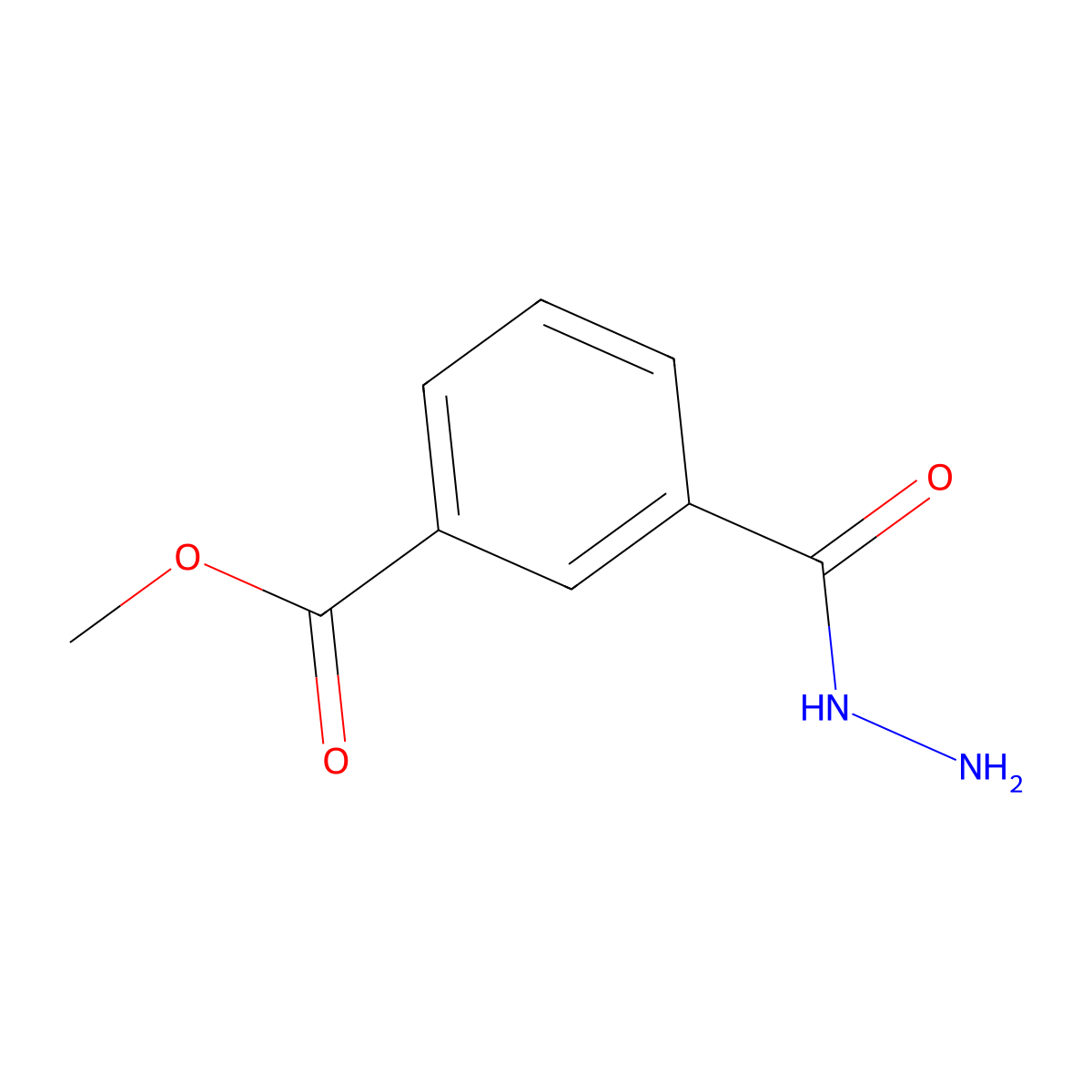 Methyl 3-(hydrazinecarbonyl)benzoate molecular structure, CAS 67704-17-0