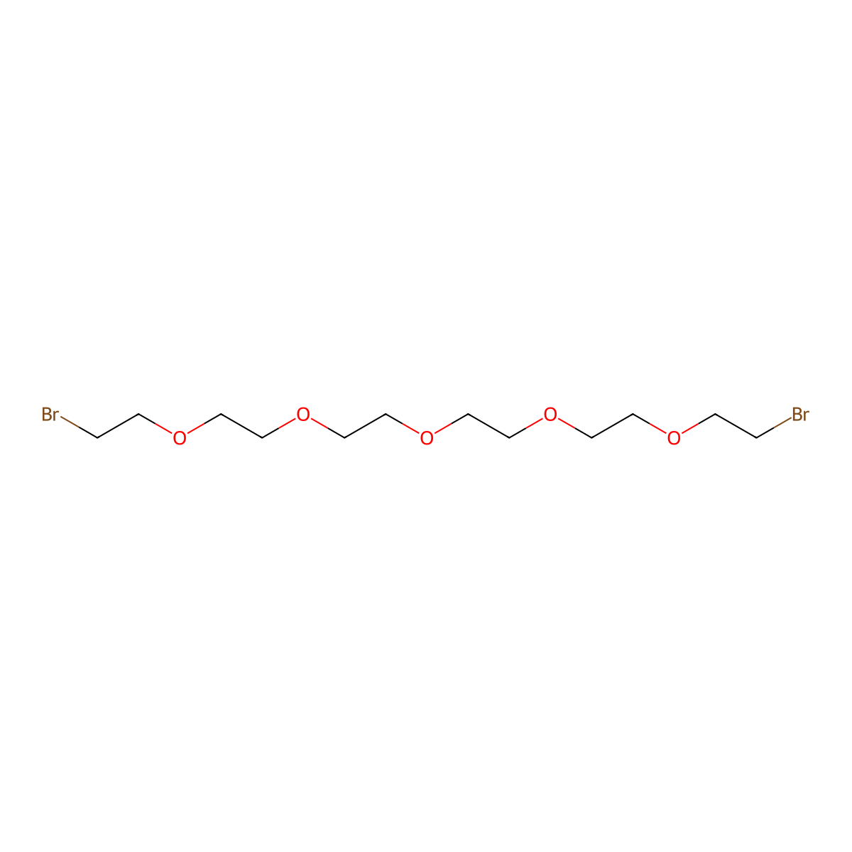 1,17-Dibromo-3,6,9,12,15-pentaoxaheptadecane molecular structure, CAS 67705-77-5