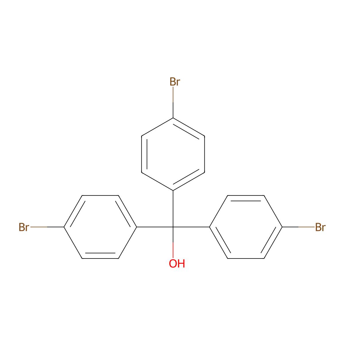 Tris(4-bromophenyl)methanol molecular structure, CAS 67705-84-4