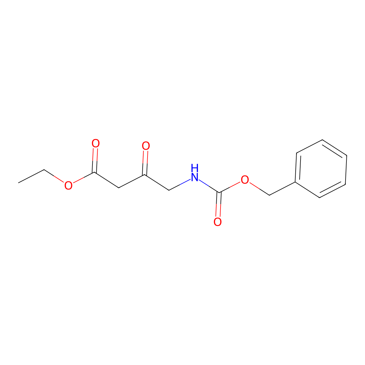 Ethyl 3-oxo-4-(((phenylmethoxy)carbonyl)amino)butanoate molecular structure, CAS 67706-69-8