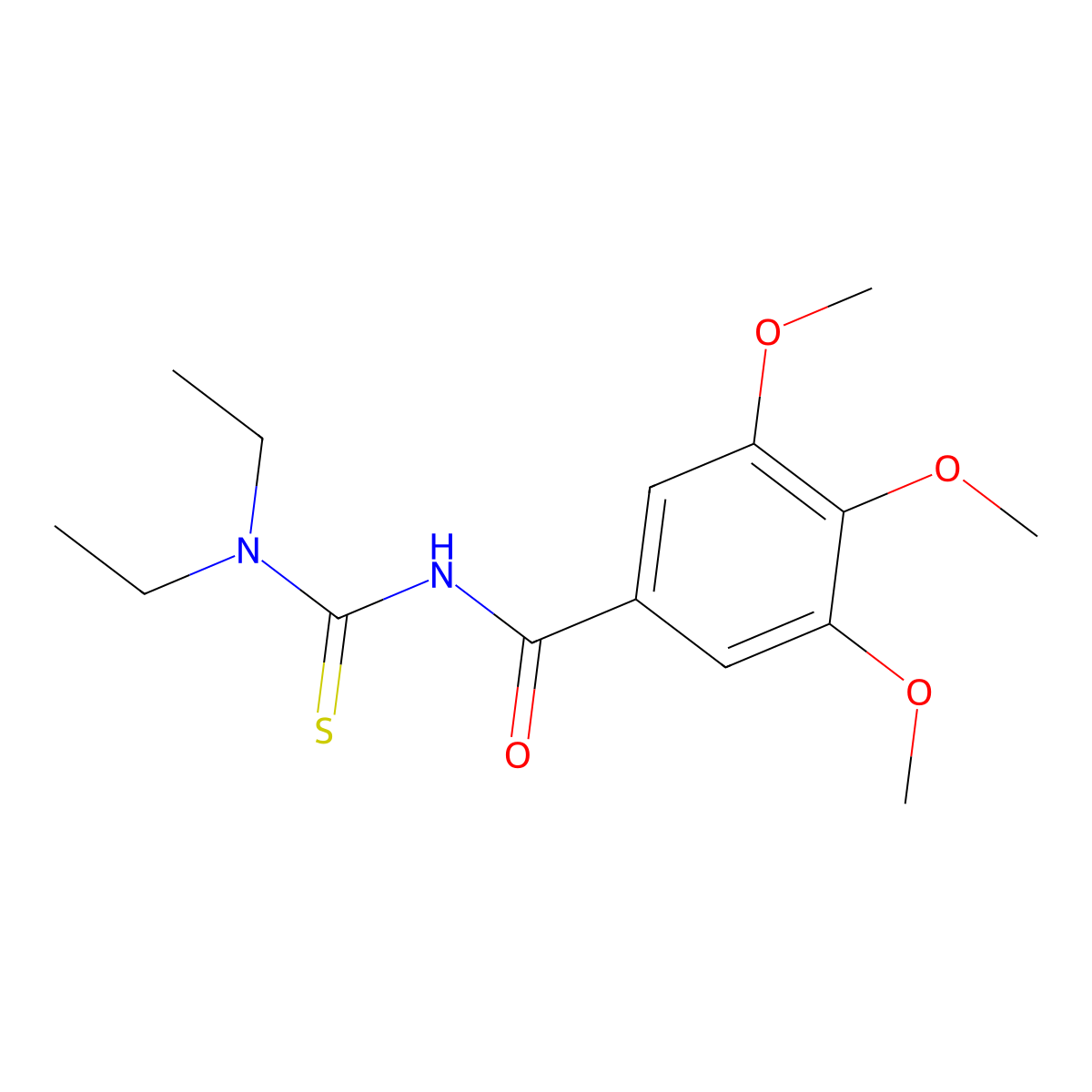 N-(diethylcarbamothioyl)-3,4,5-trimethoxybenzamide molecular structure, CAS 67716-01-2