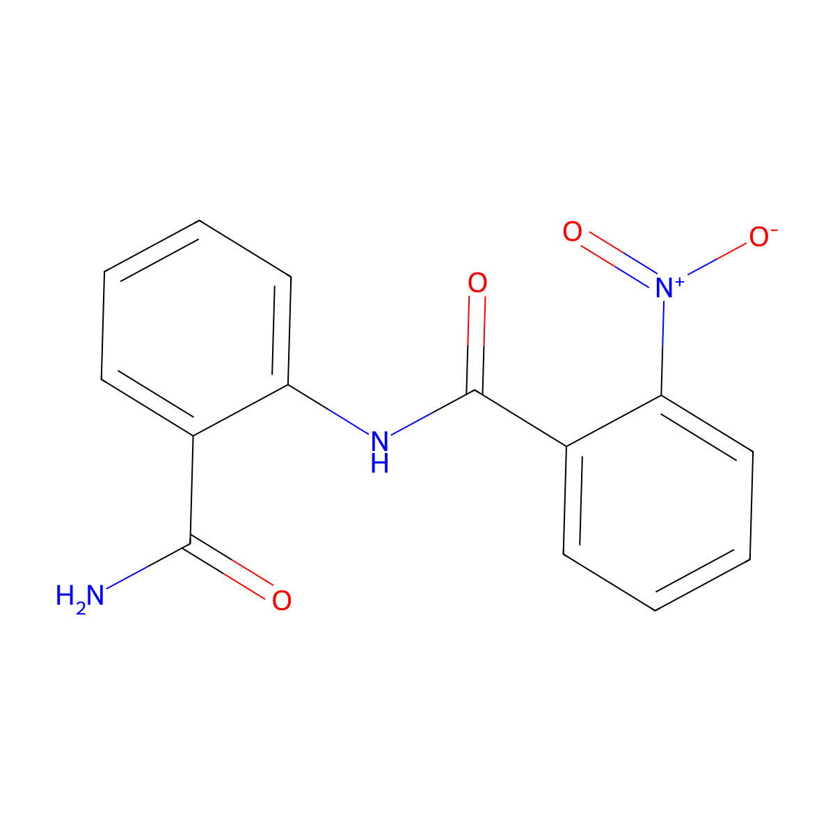 2-[(2-Nitrobenzoyl)amino]benzamide molecular structure, CAS 67718-36-9