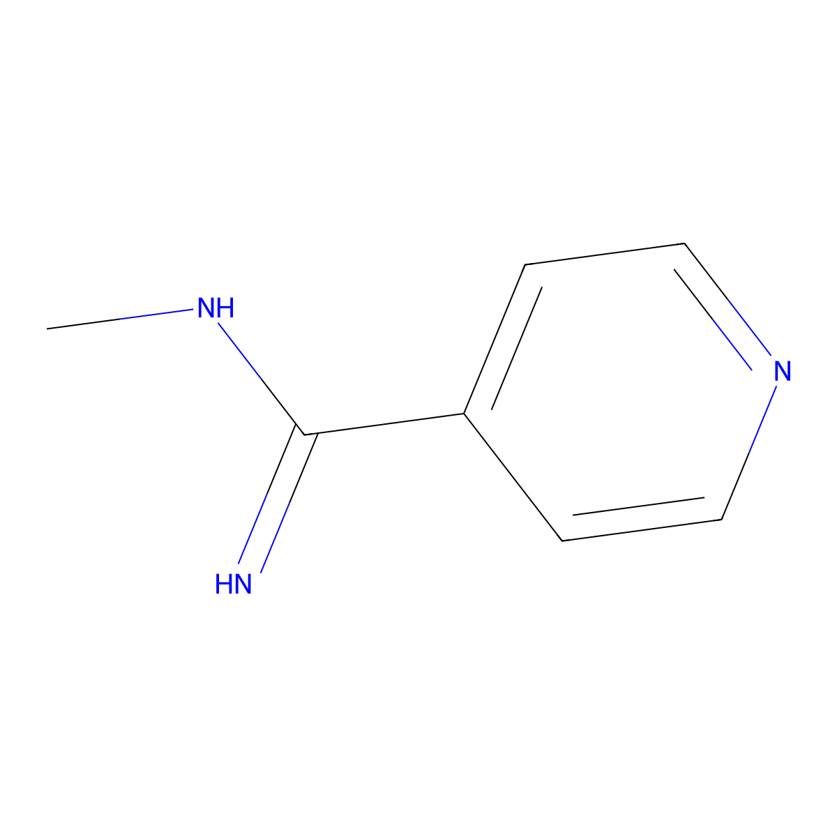 N'-methylpyridine-4-carboximidamide molecular structure, CAS 67722-39-8