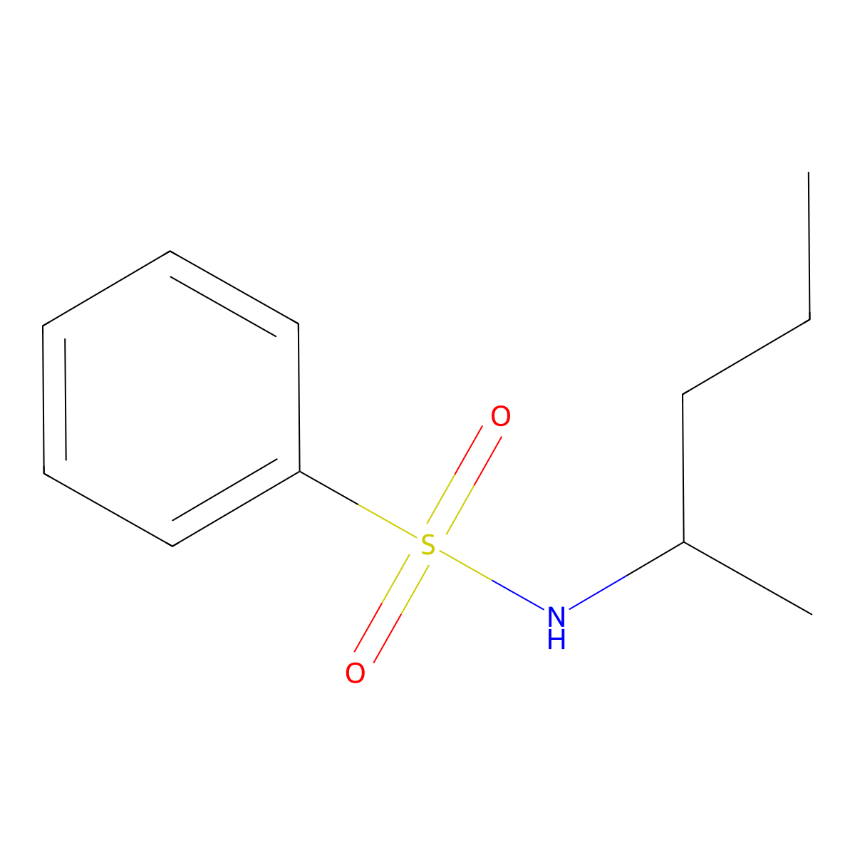 N-pentan-2-ylbenzenesulfonamide molecular structure, CAS 67723-08-4
