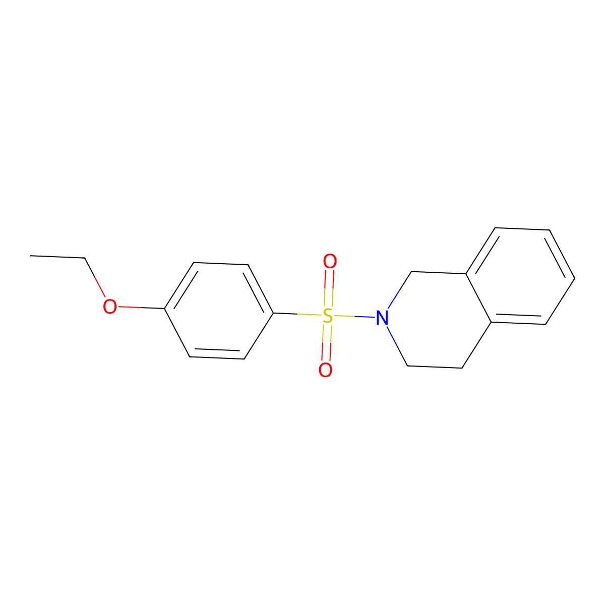 2-((4-Ethoxyphenyl)sulfonyl)-1,2,3,4-tetrahydroisoquinoline molecular structure, CAS 677293-99-1