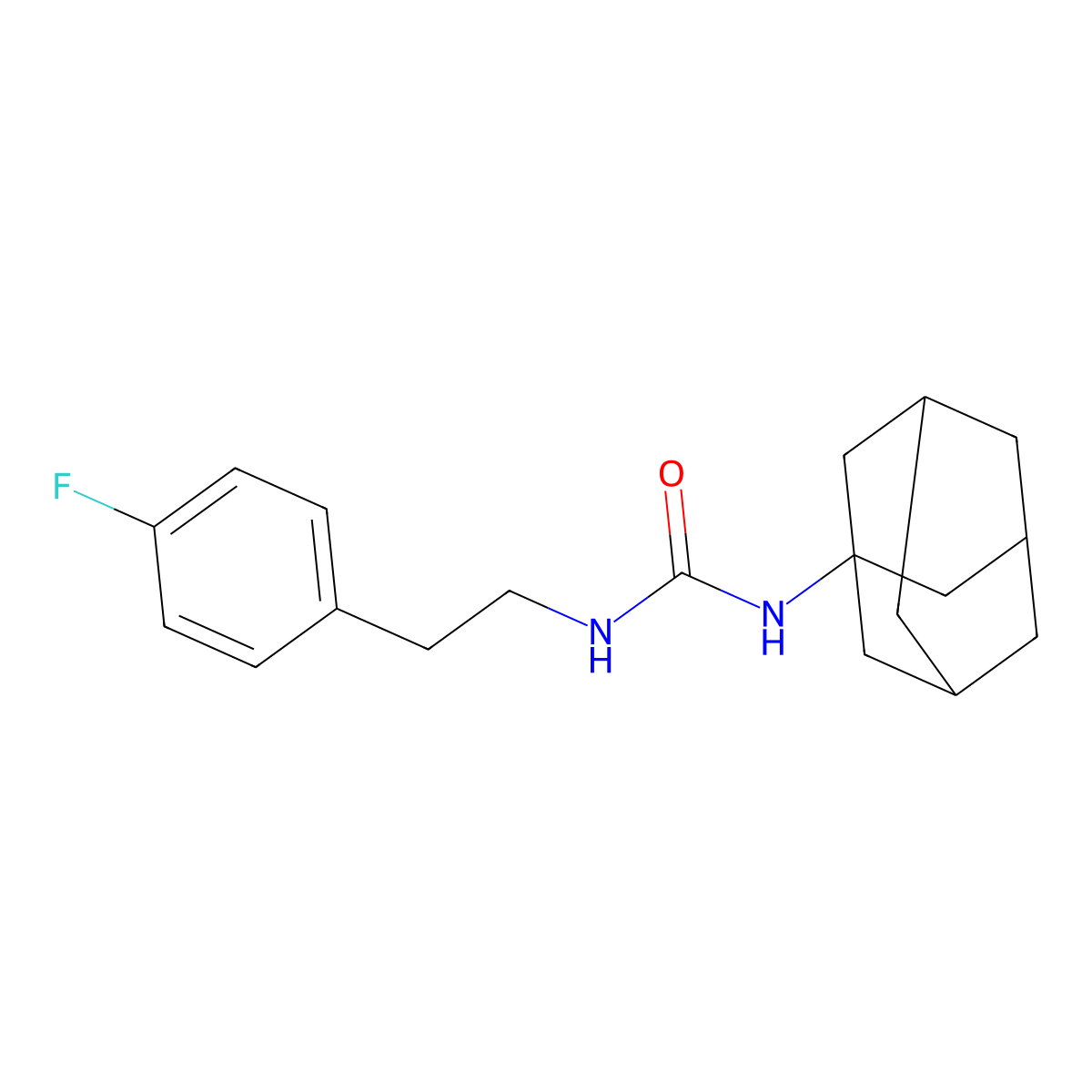 N-adamantanyl{[2-(4-fluorophenyl)ethyl]amino}carboxamide molecular structure, CAS 677294-53-0
