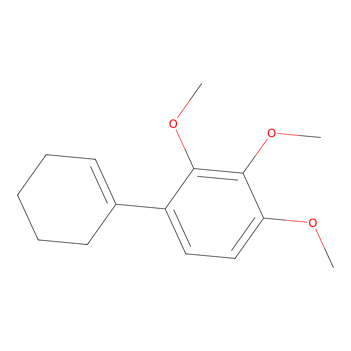 1-(Cyclohex-1-en-1-yl)-2,3,4-trimethoxybenzene molecular structure, CAS 6773-00-8