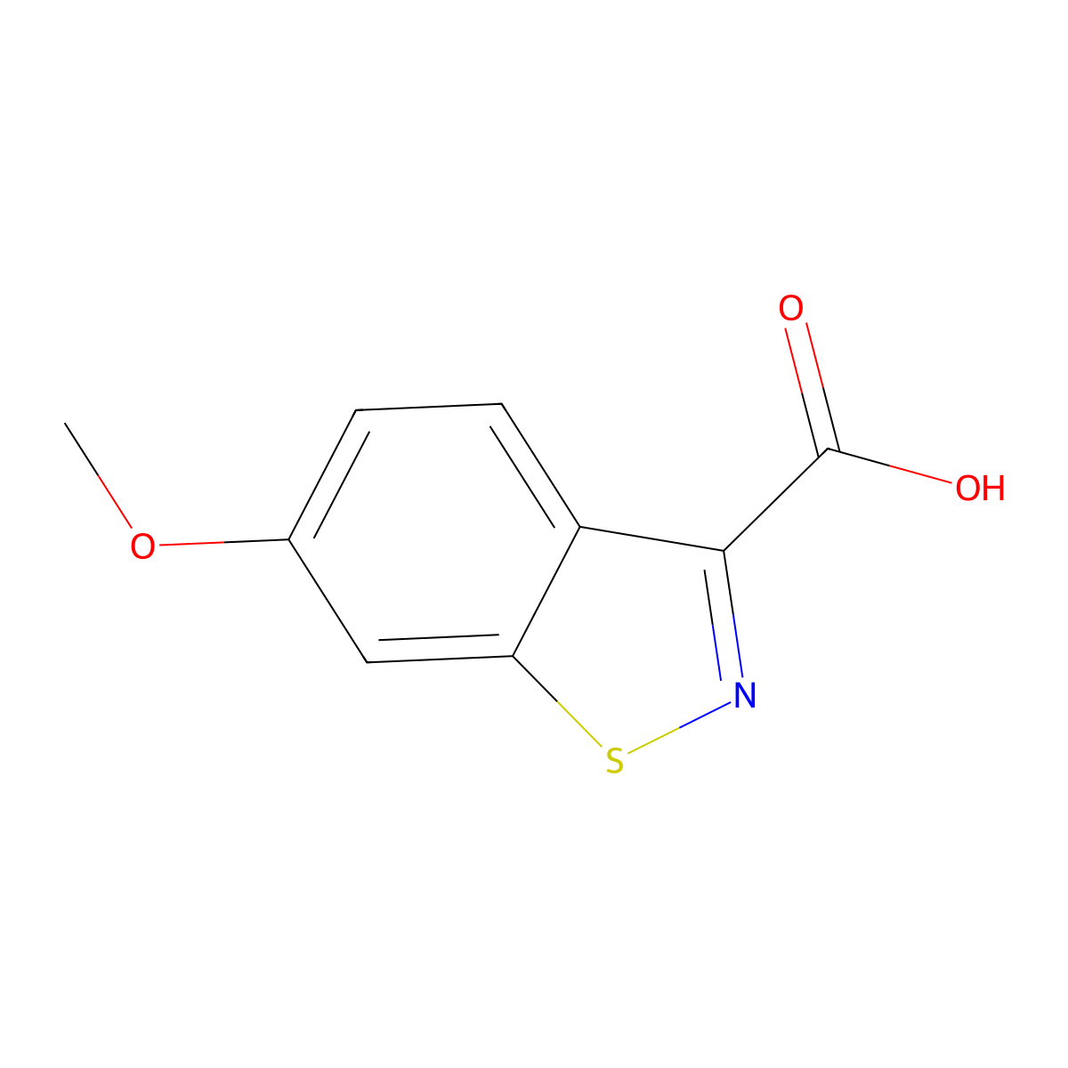 6-Methoxybenzo[d]isothiazole-3-carboxylic acid molecular structure, CAS 677304-64-2