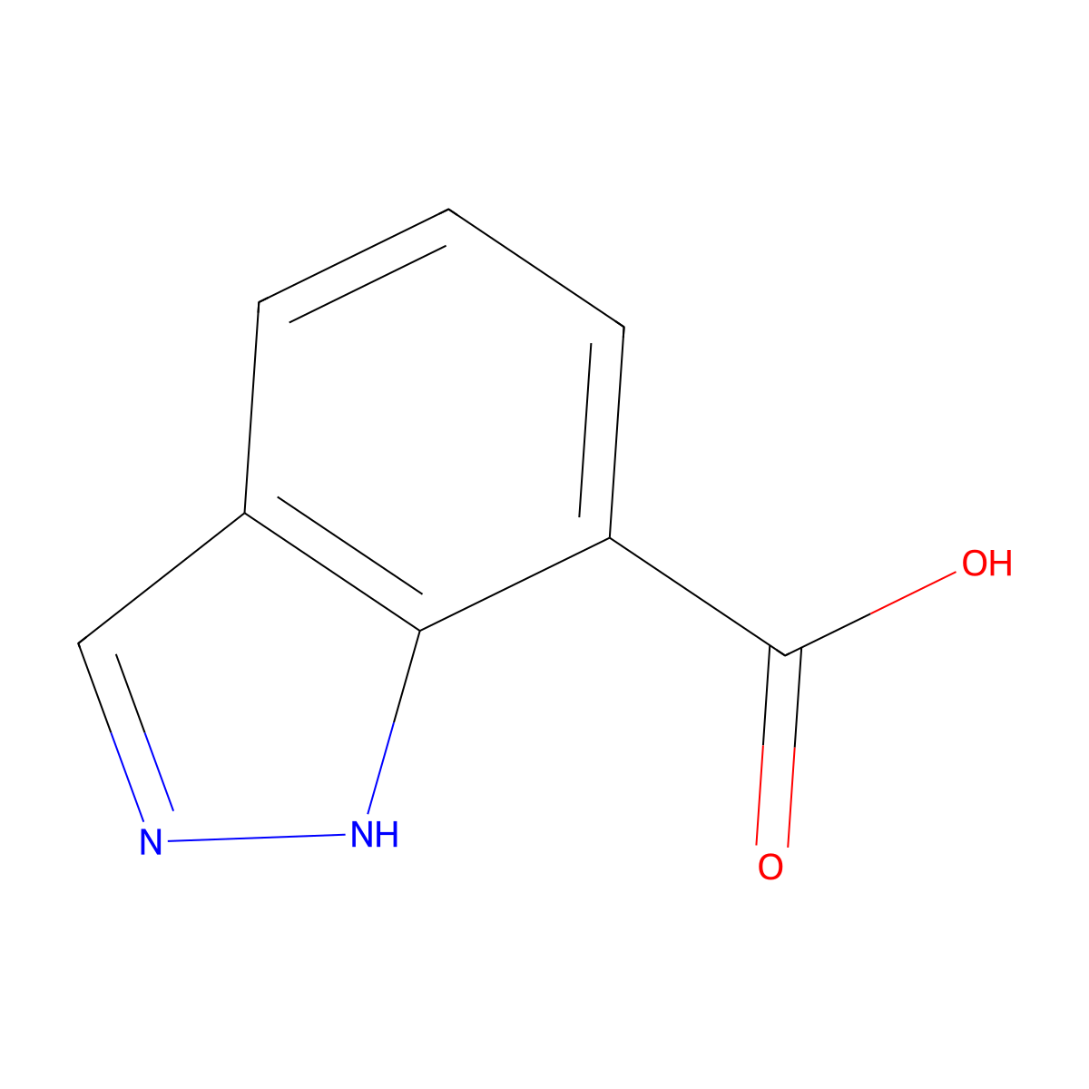 1H-Indazole-7-carboxylic acid molecular structure, CAS 677304-69-7