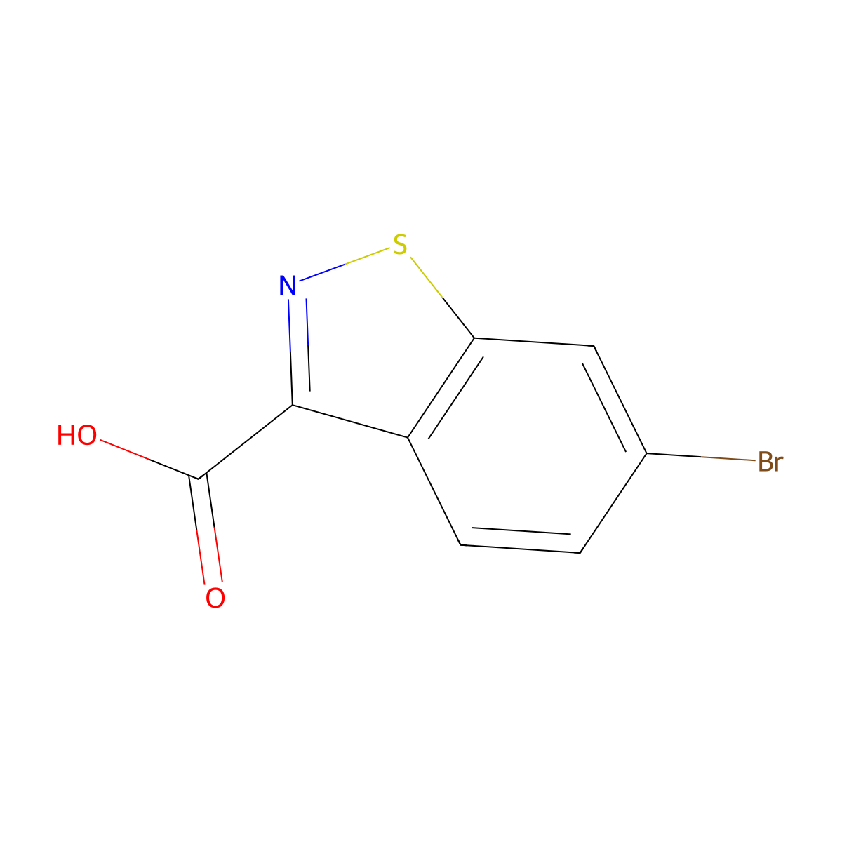 6-Bromobenzo(d)isothiazole-3-carboxylic acid molecular structure, CAS 677304-75-5