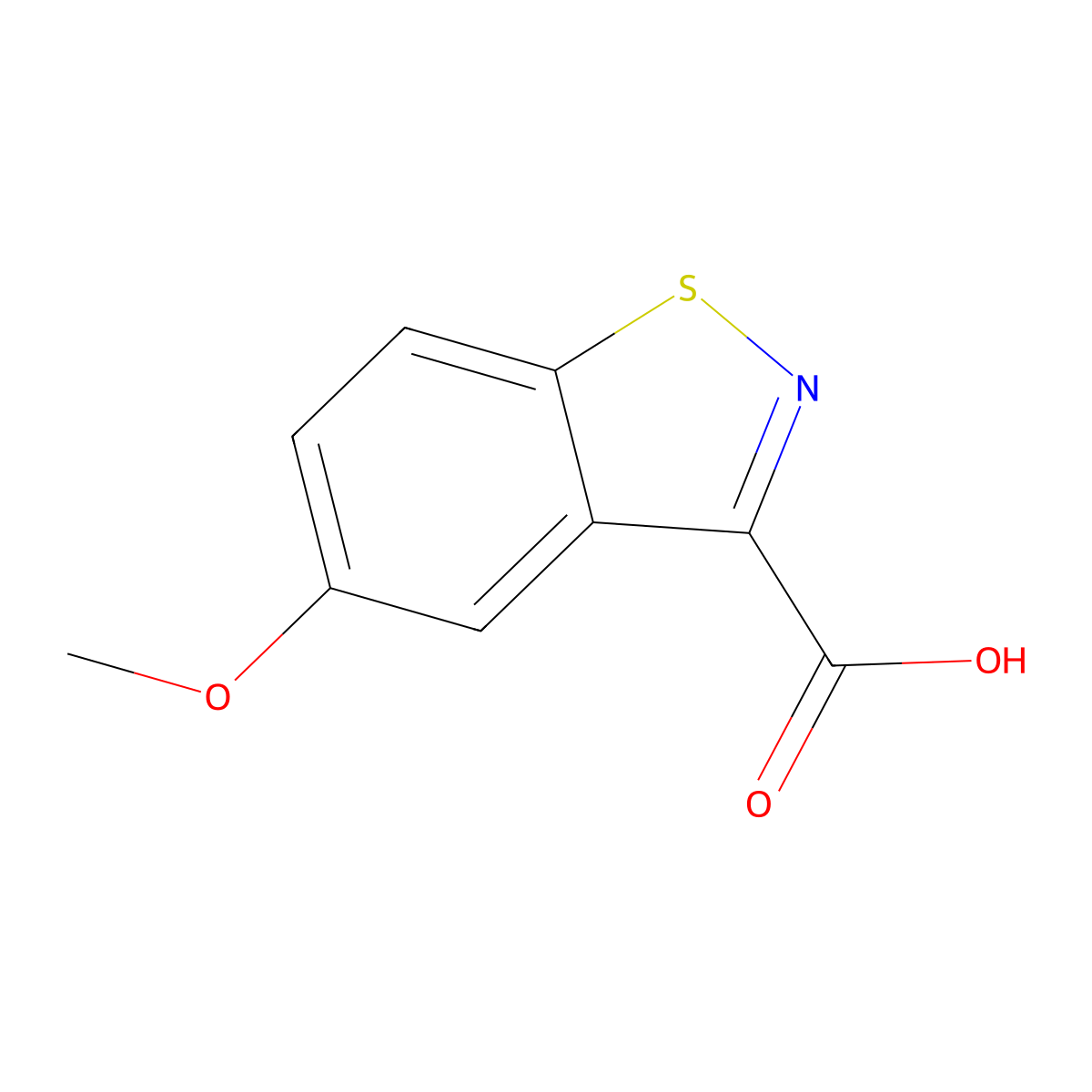5-Methoxybenzo[d]isothiazole-3-carboxylic acid molecular structure, CAS 677304-76-6