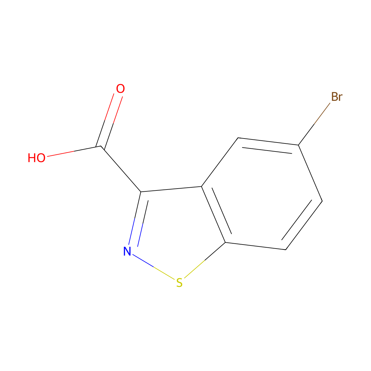 5-Bromobenzo[d]isothiazole-3-carboxylic acid molecular structure, CAS 677304-78-8