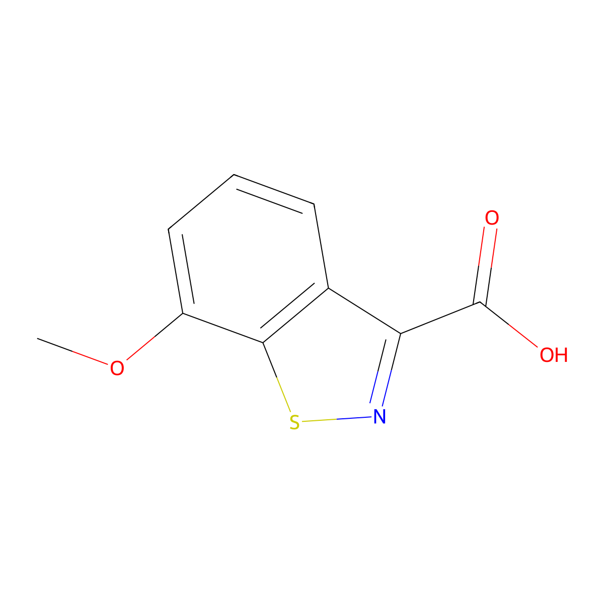 7-Methoxybenzo[d]isothiazole-3-carboxylic acid molecular structure, CAS 677304-80-2