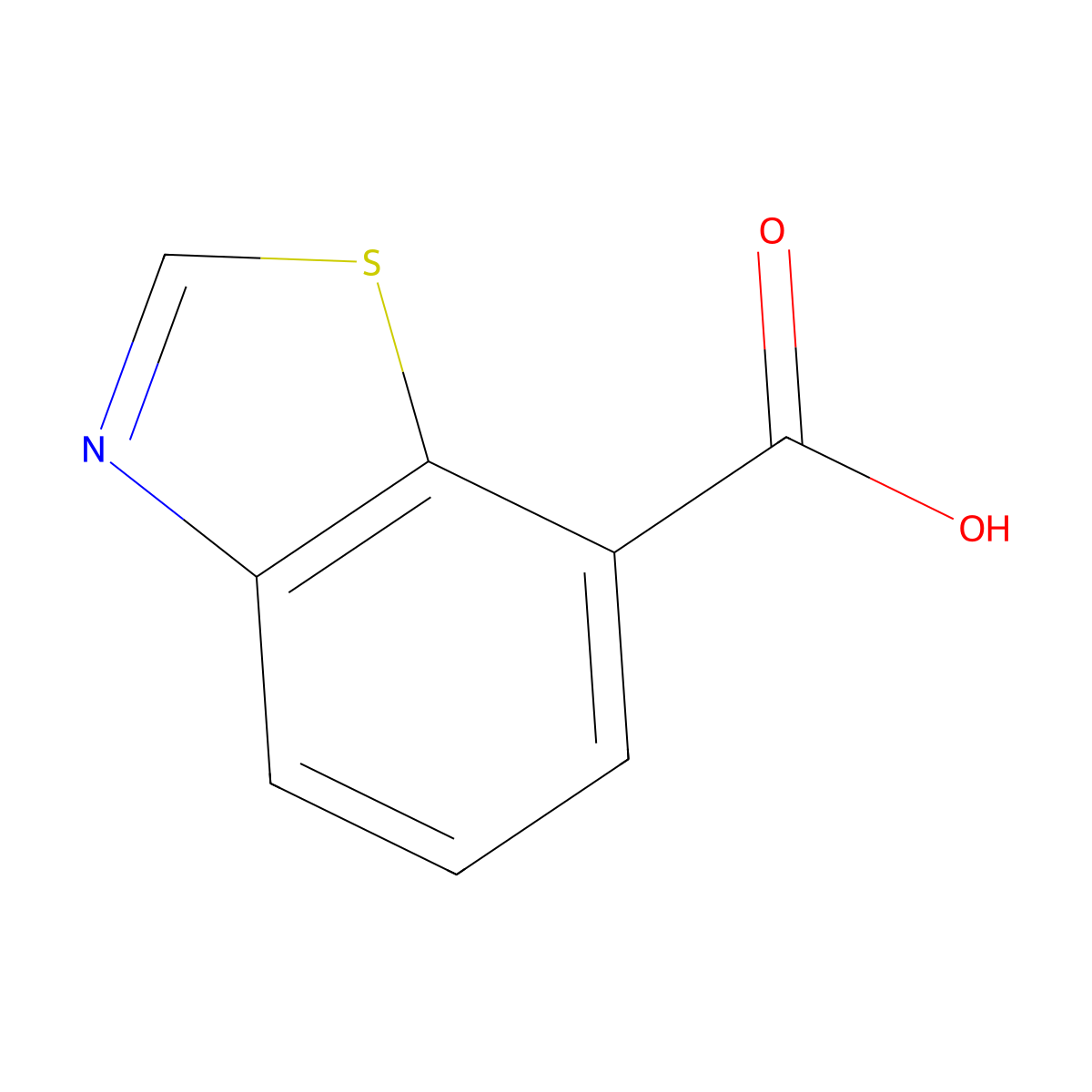 7-Benzothiazolecarboxylic acid molecular structure, CAS 677304-83-5