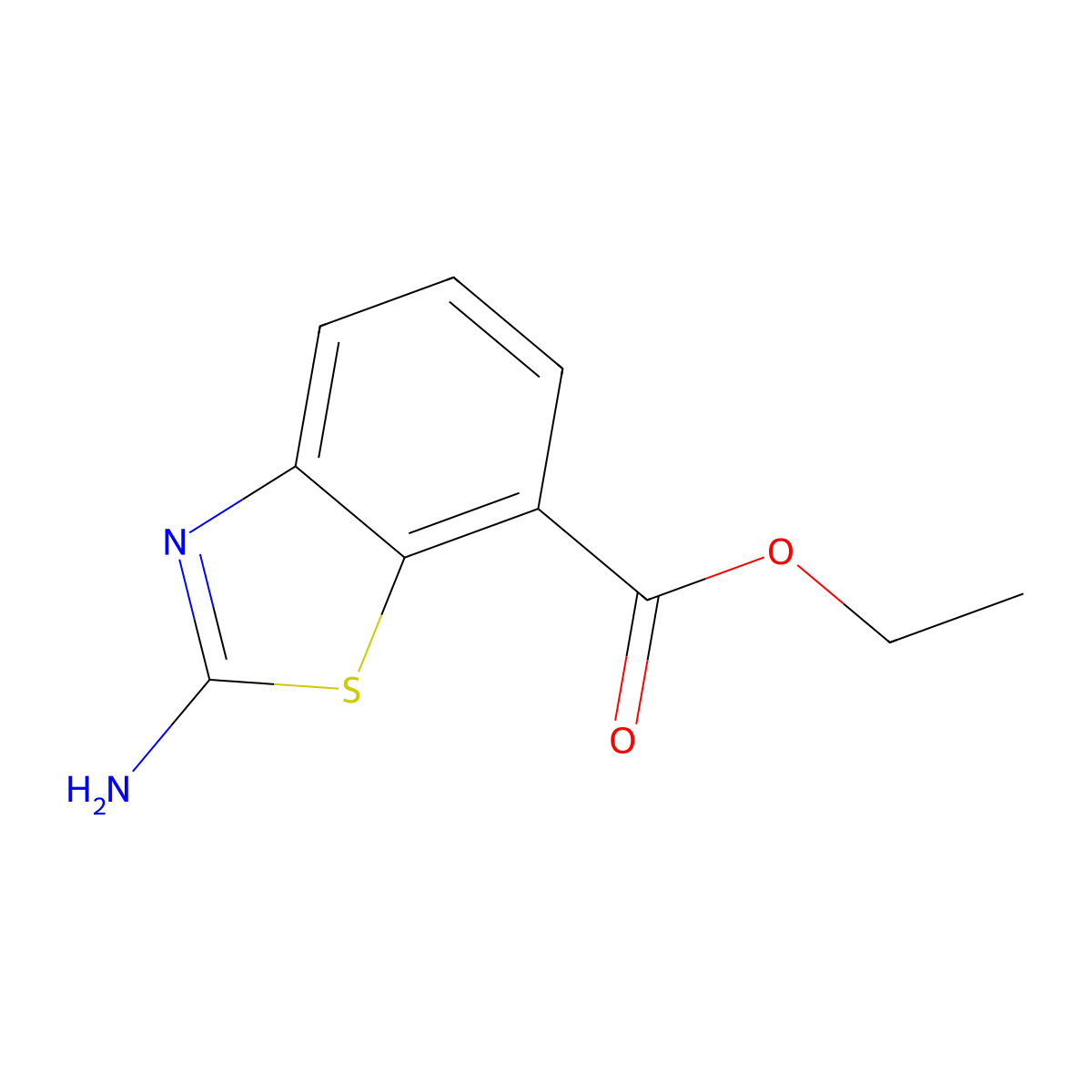 Ethyl 2-aminobenzo[d]thiazole-7-carboxylate molecular structure, CAS 677304-89-1