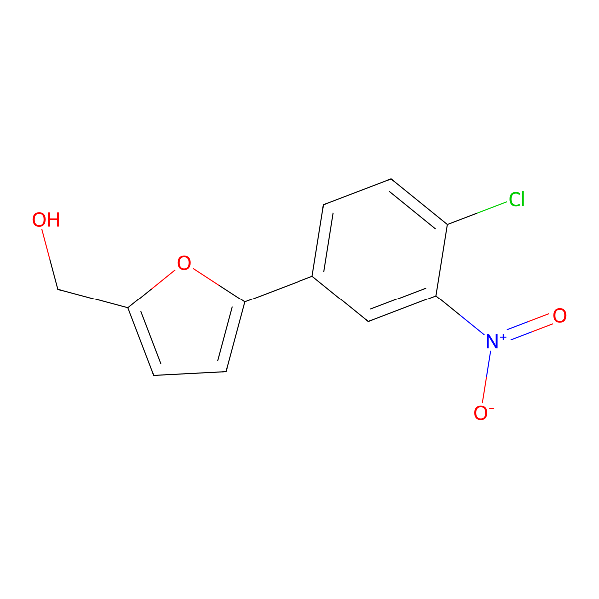 (5-(4-Chloro-3-nitrophenyl)furan-2-yl)methanol molecular structure, CAS 677304-92-6