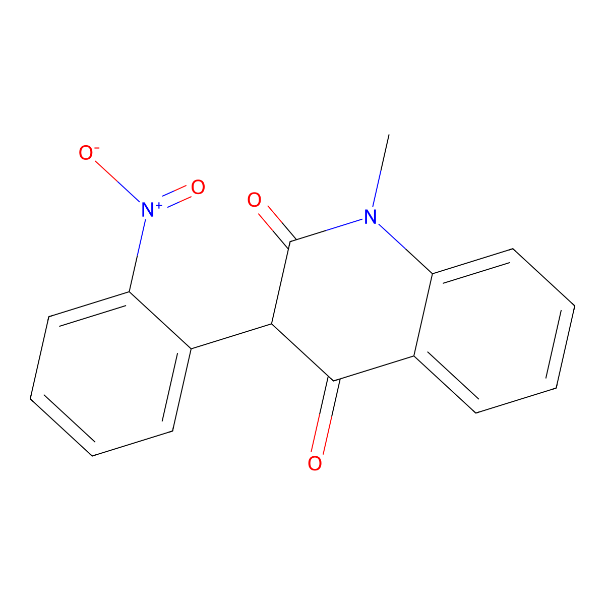 1-methyl-3-(2-nitrophenyl)quinoline-2,4(1H,3H)-dione molecular structure, CAS 677322-16-6
