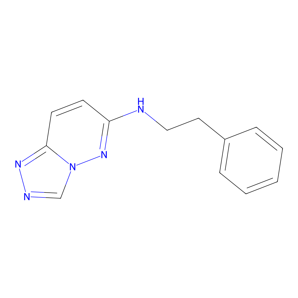 N-(2-phenylethyl)[1,2,4]triazolo[4,3-b]pyridazin-6-amine molecular structure, CAS 677322-77-9