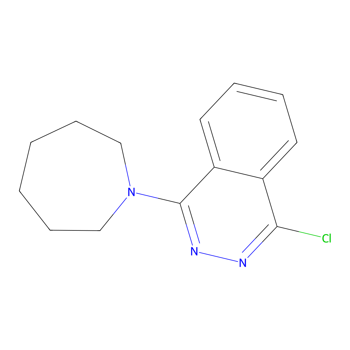 1-(Azepan-1-yl)-4-chlorophthalazine molecular structure, CAS 677322-93-9