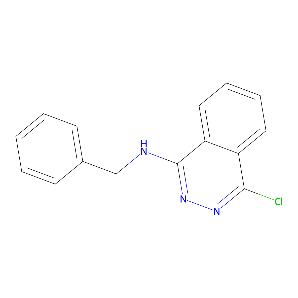 N-benzyl-4-chlorophthalazin-1-amine molecular structure, CAS 677322-97-3